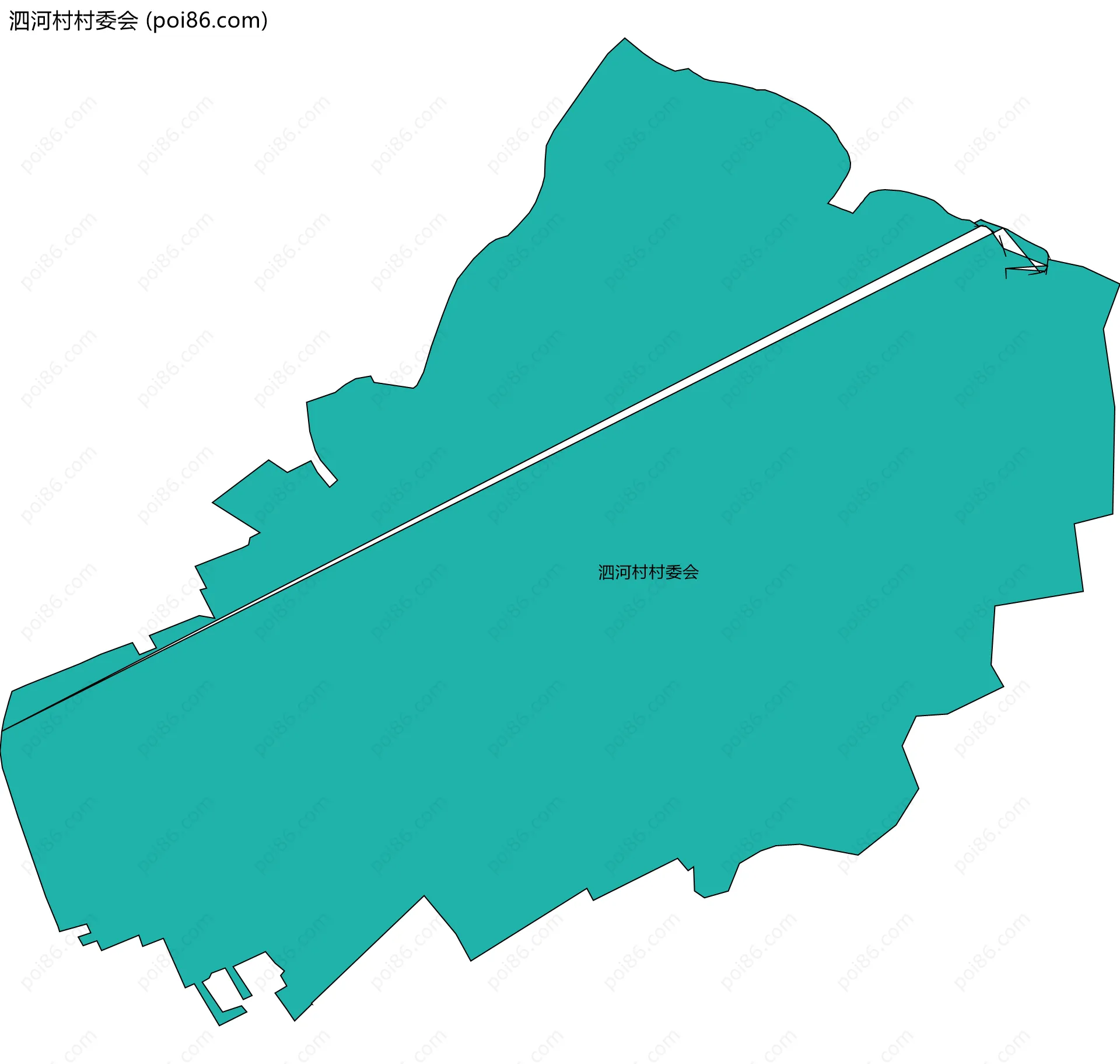 泗河村村委会边界地图