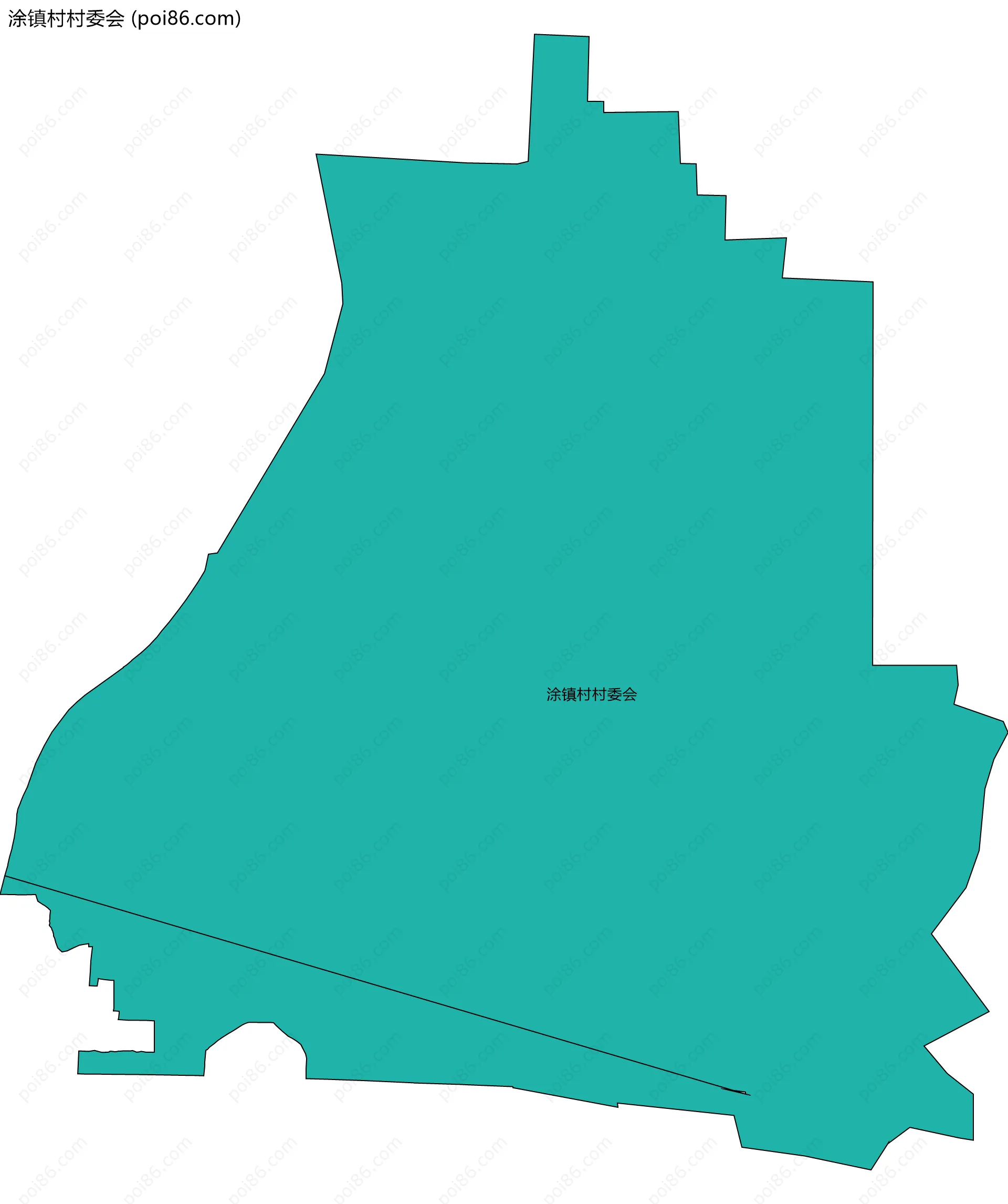 涂镇村村委会边界地图