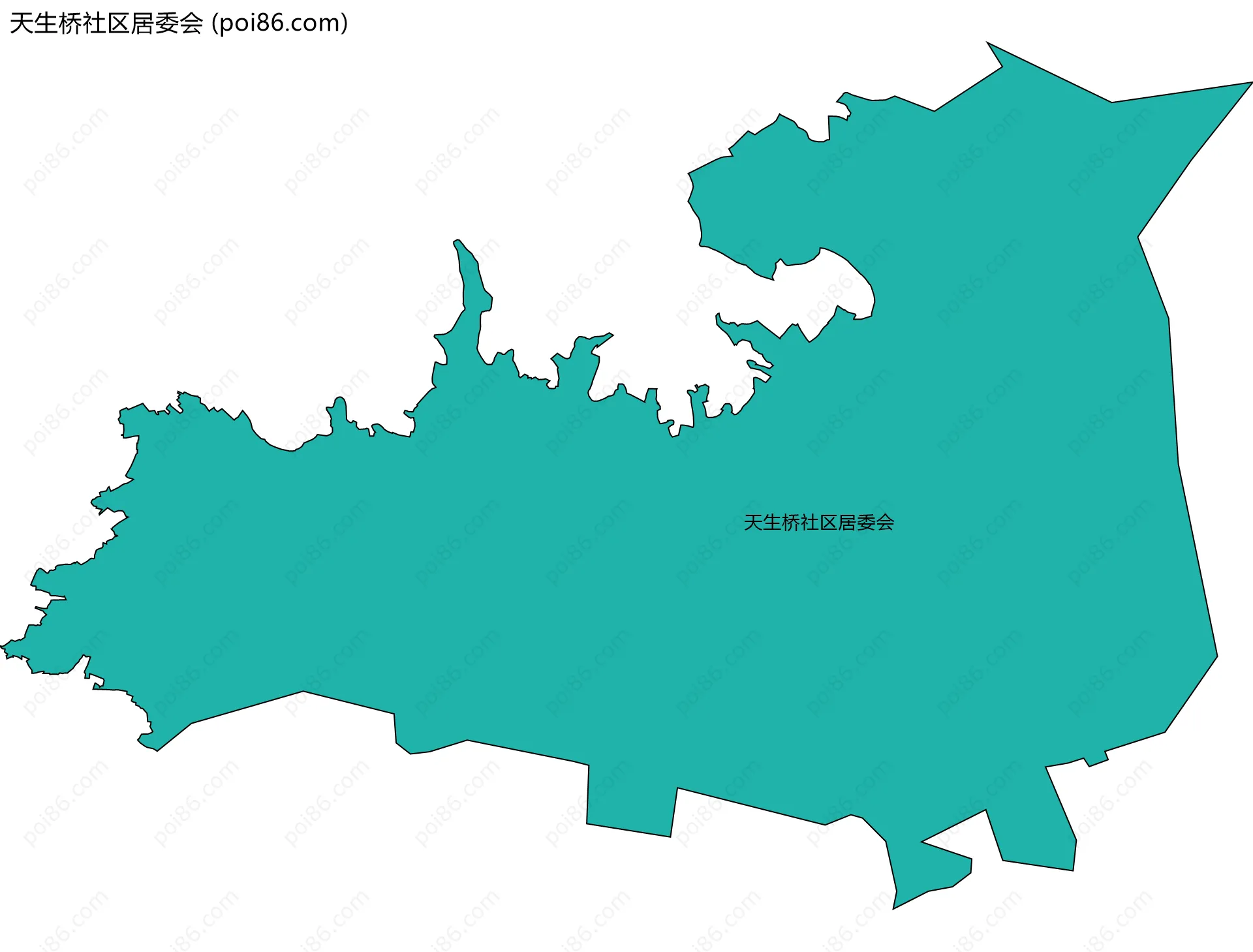 天生桥社区居委会边界地图
