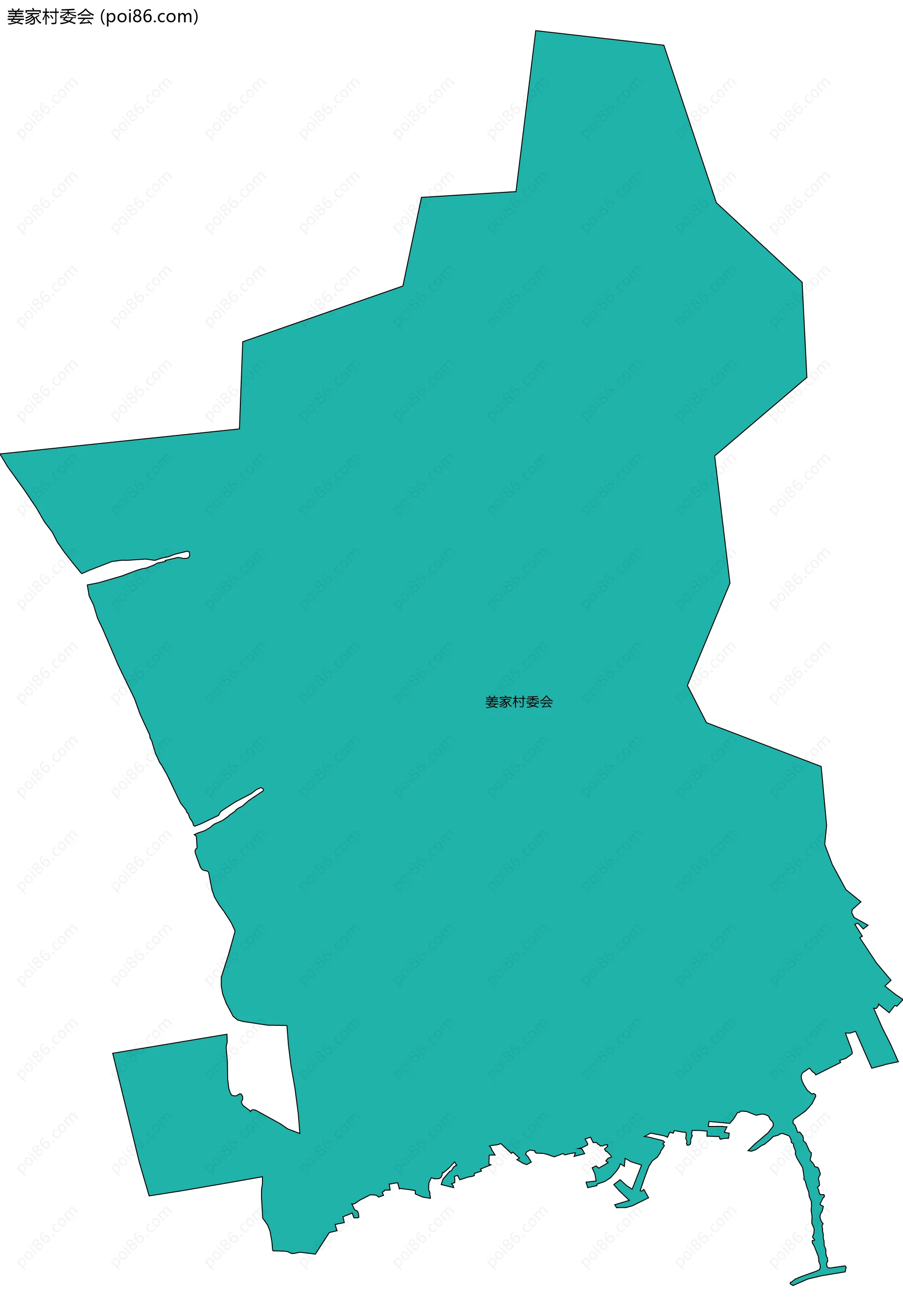 姜家村委会边界地图