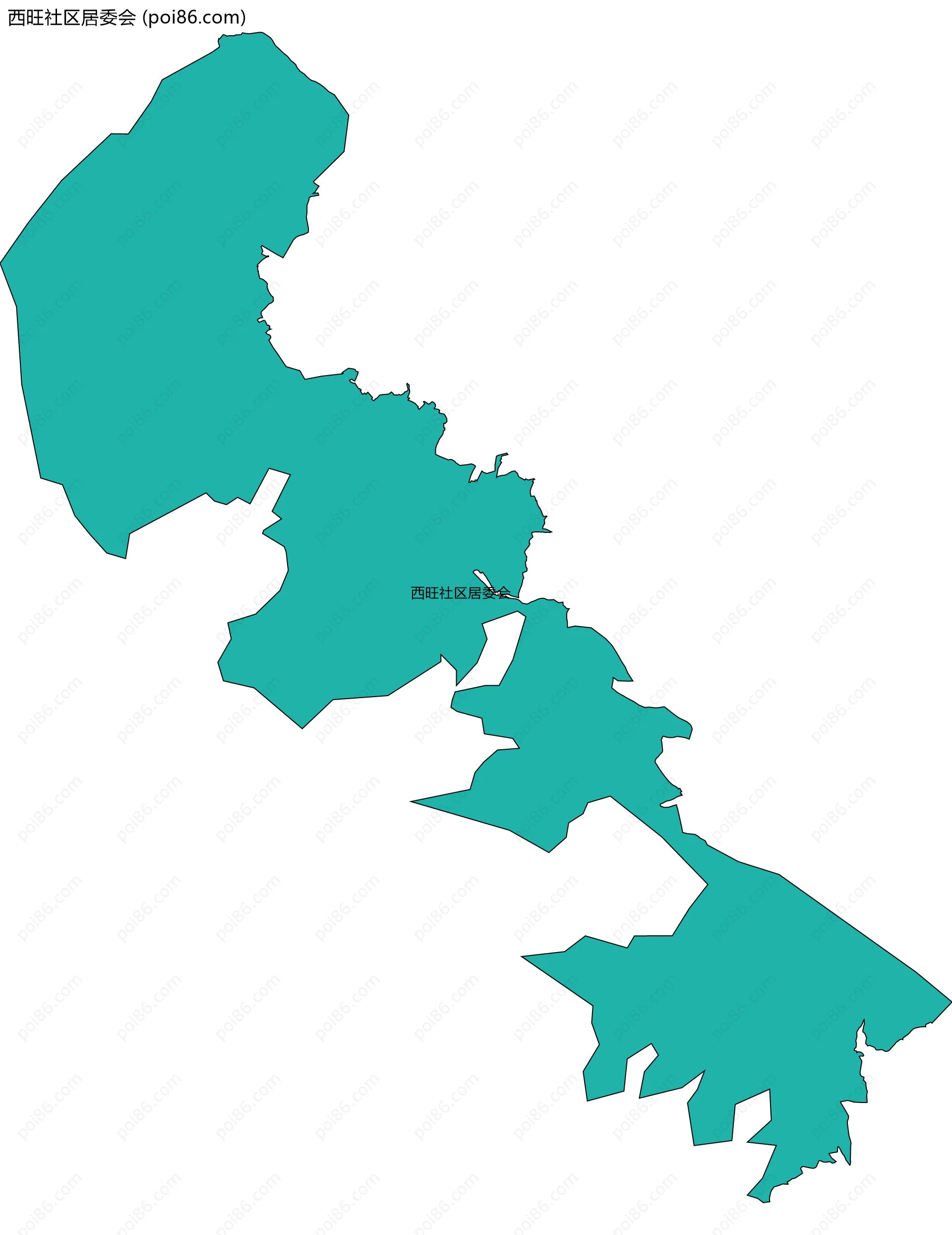 西旺社区居委会边界地图