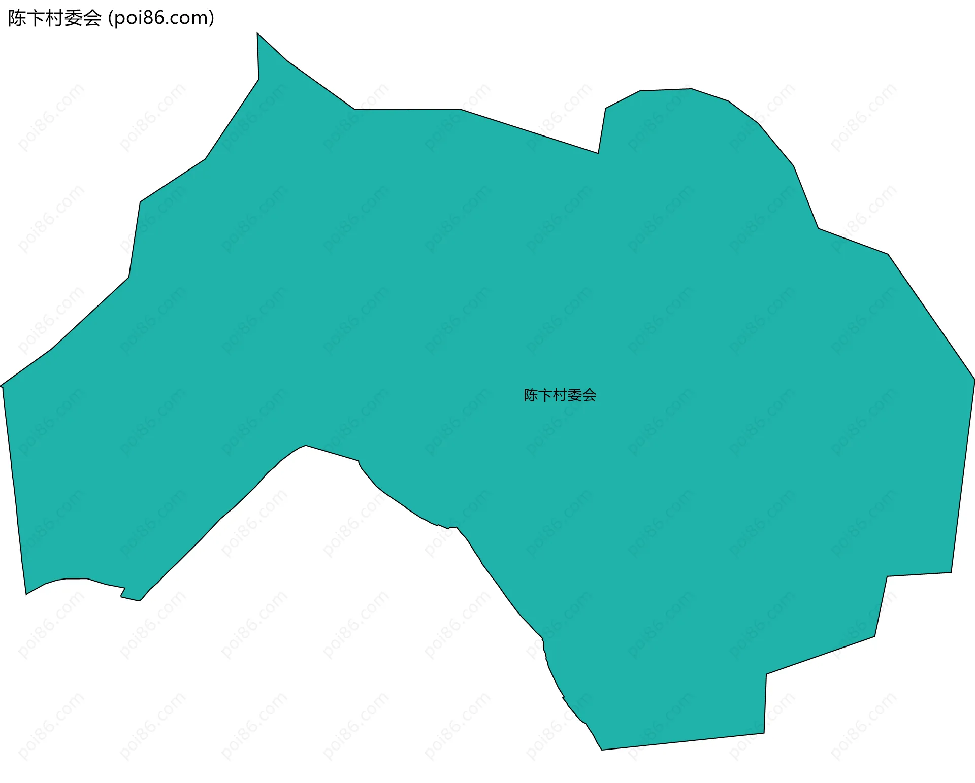 陈卞村委会边界地图