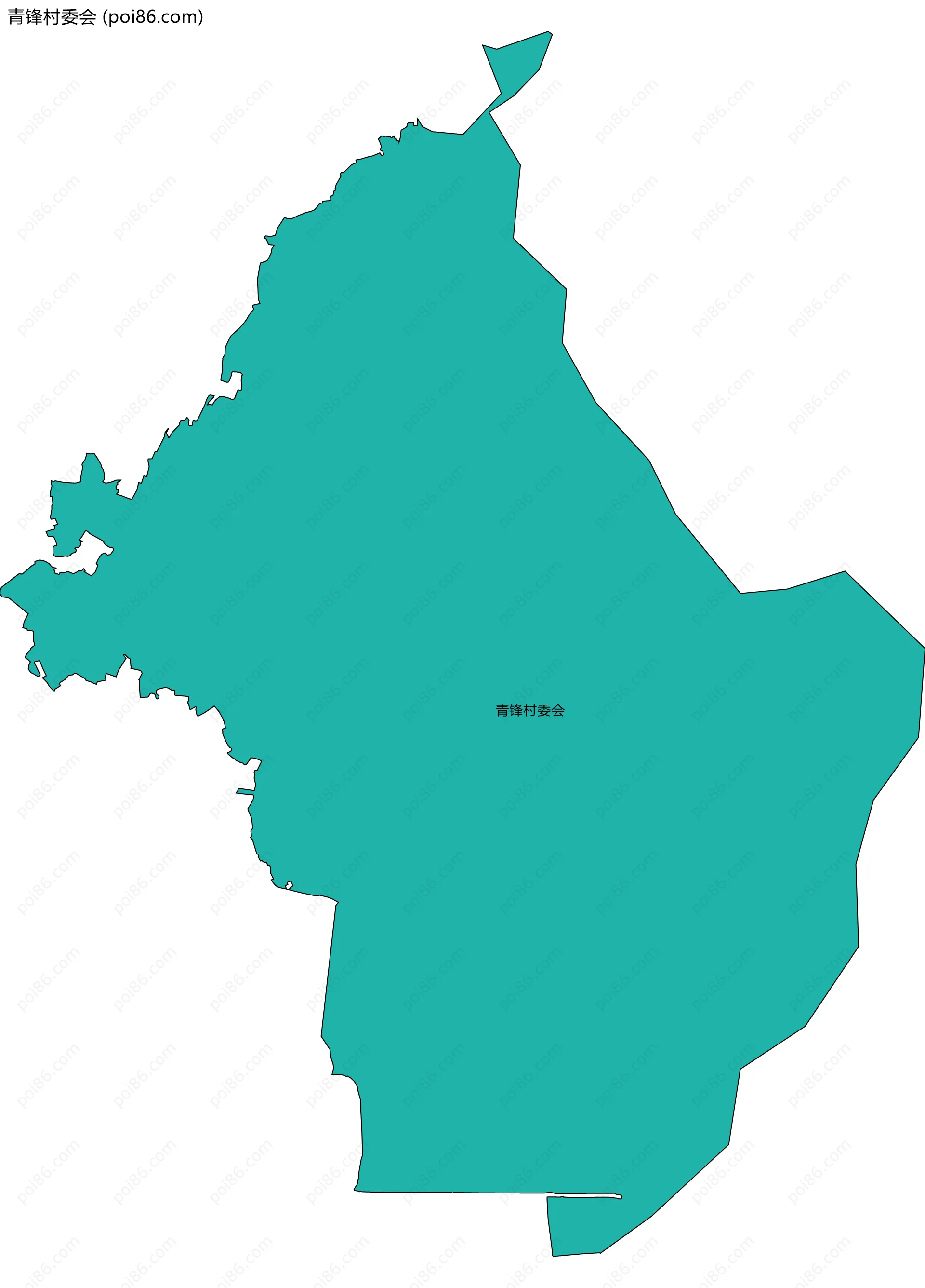 青锋村委会边界地图