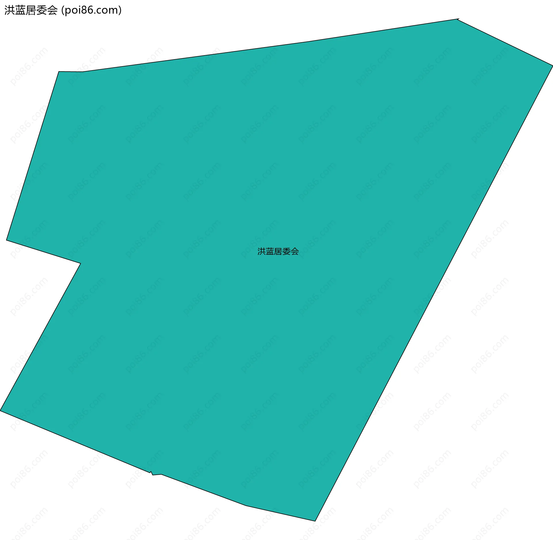洪蓝居委会边界地图