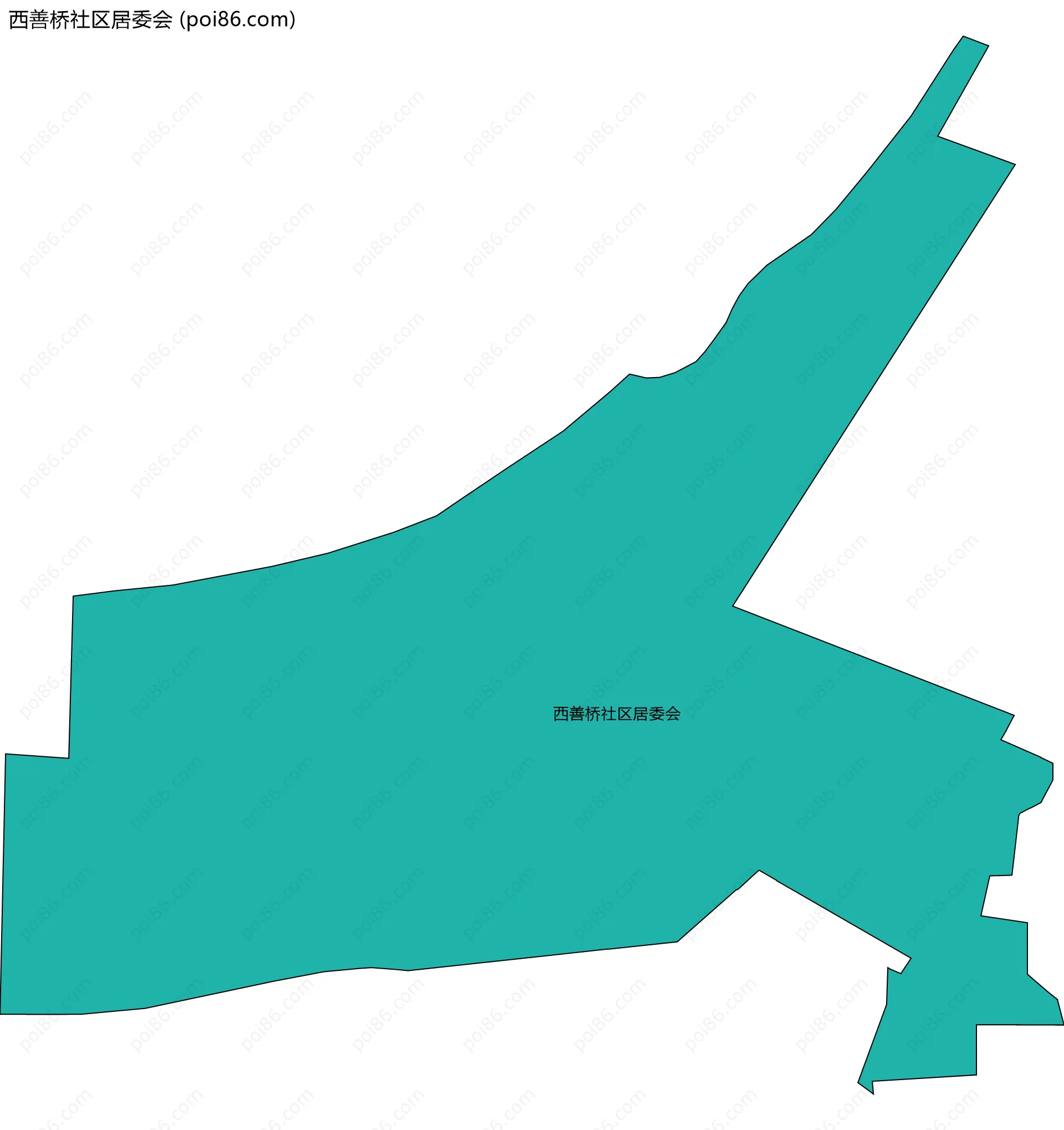 西善桥社区居委会边界地图