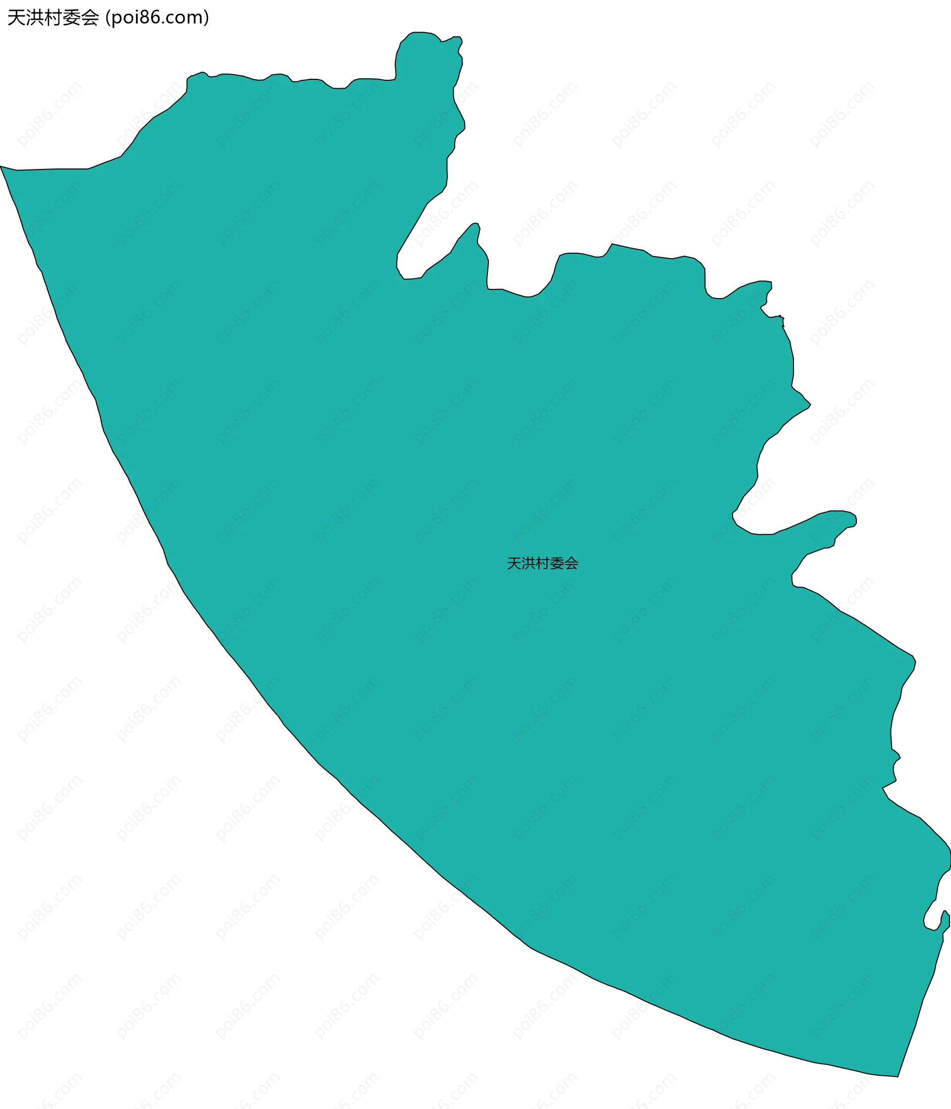 天洪村委会边界地图