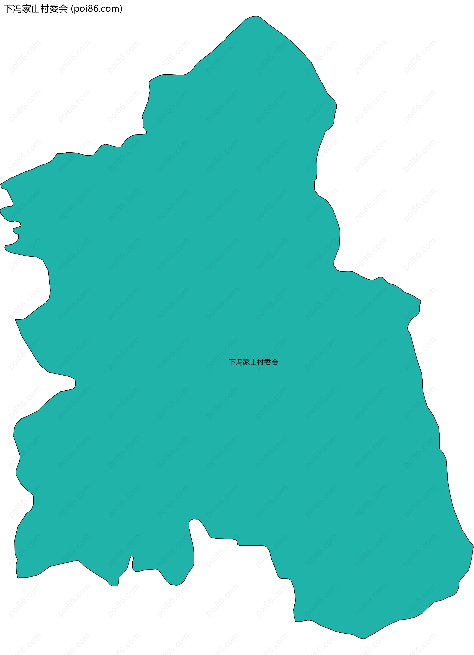 下冯家山村委会边界地图