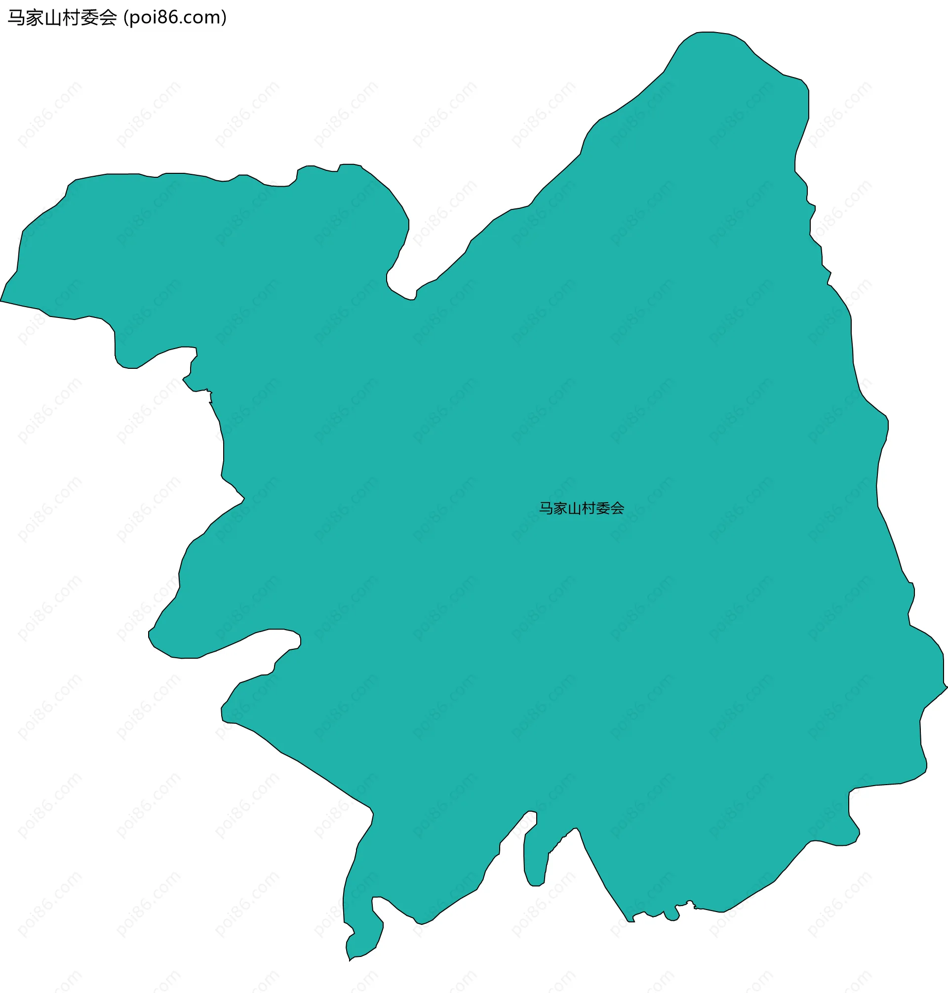 马家山村委会边界地图