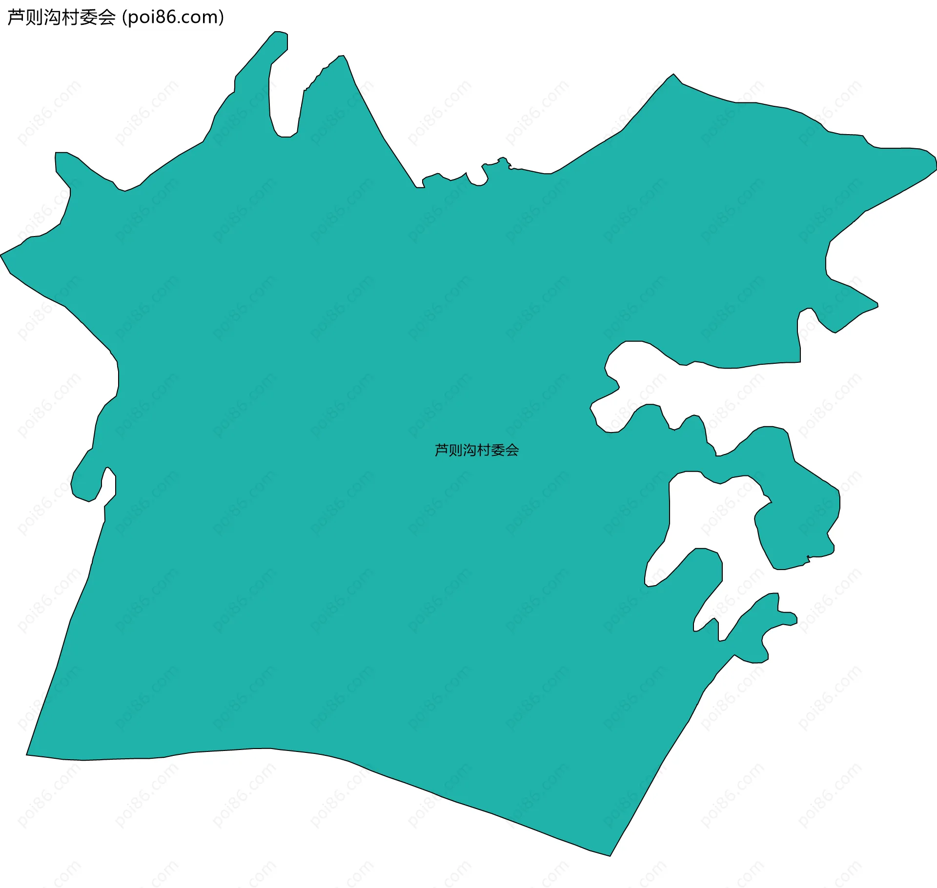 芦则沟村委会边界地图