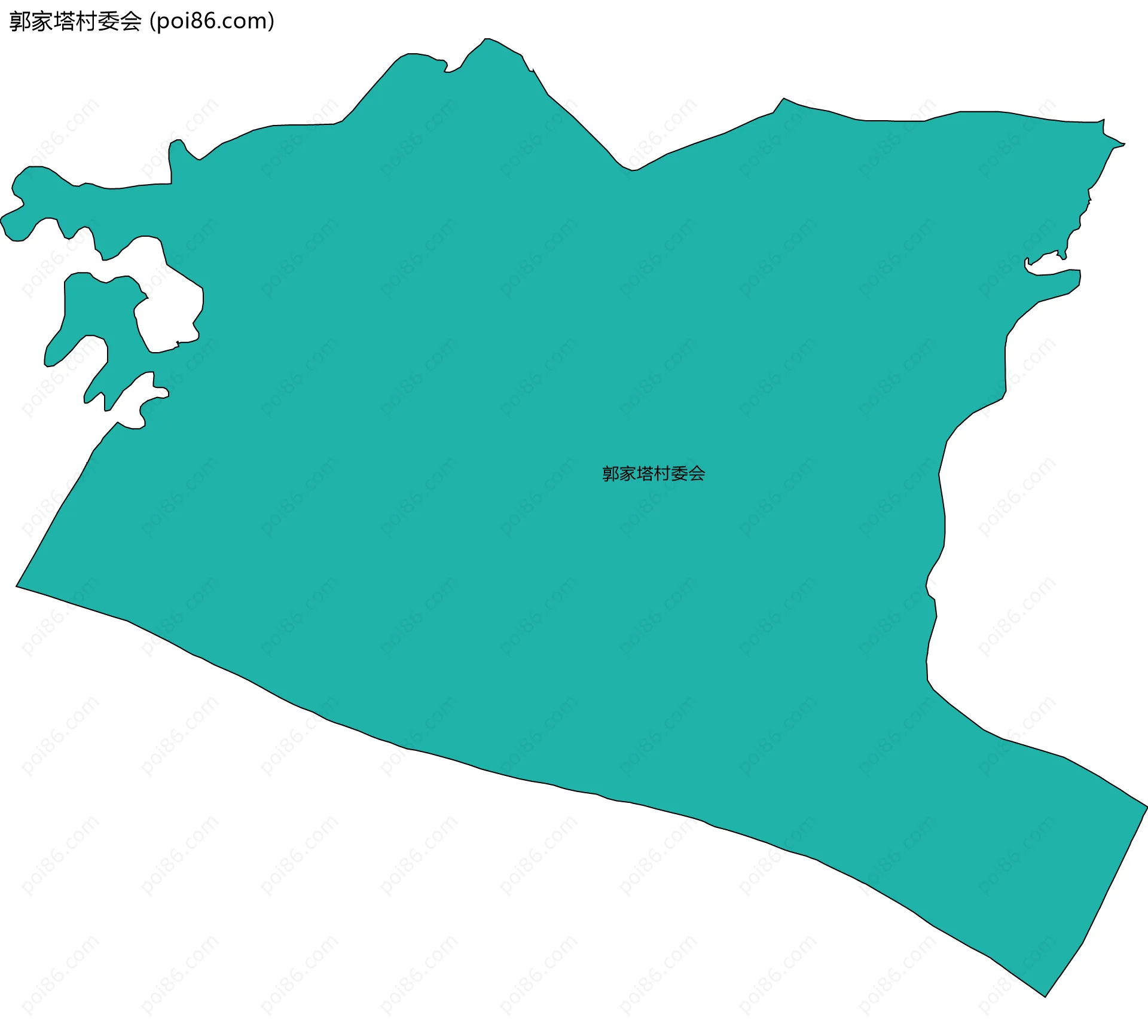 郭家塔村委会边界地图