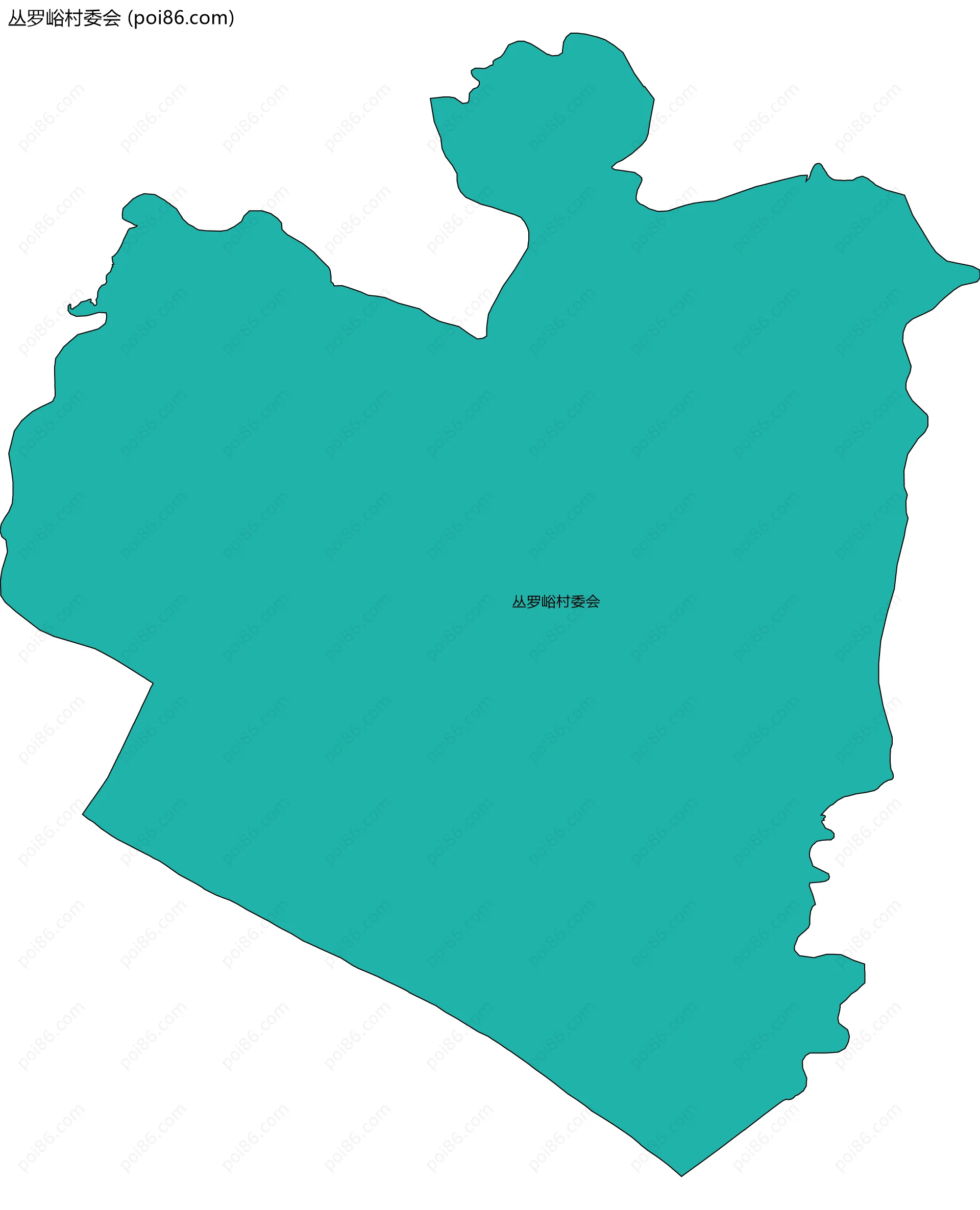 丛罗峪村委会边界地图