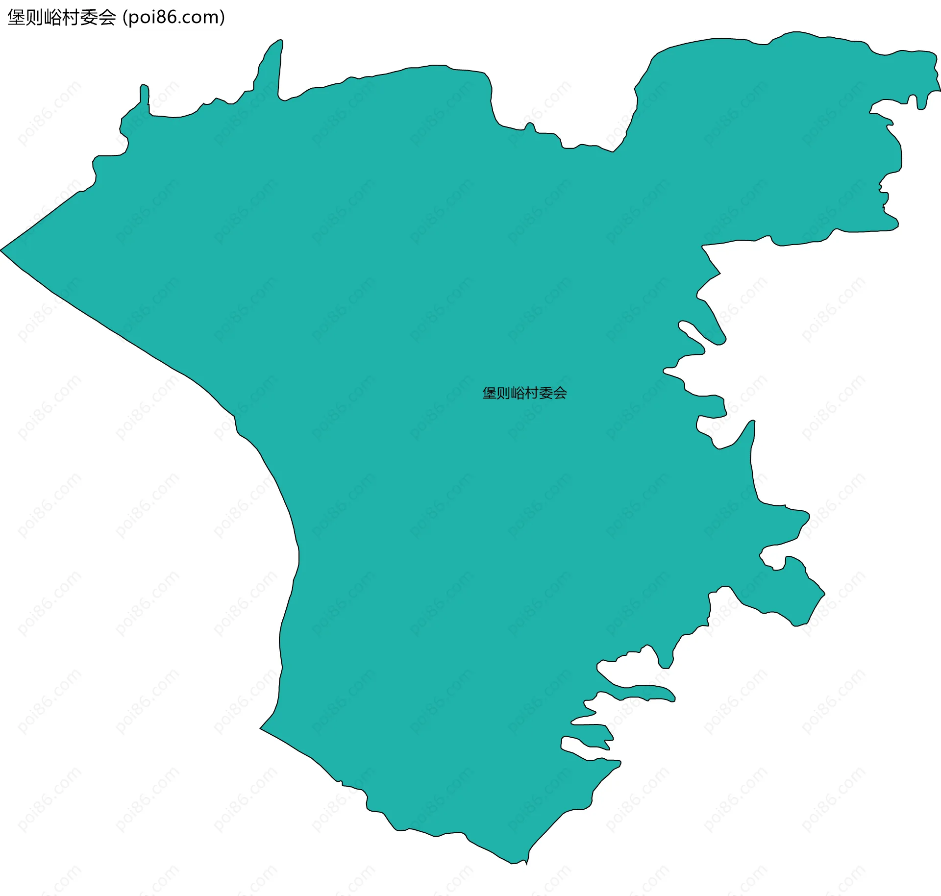 堡则峪村委会边界地图