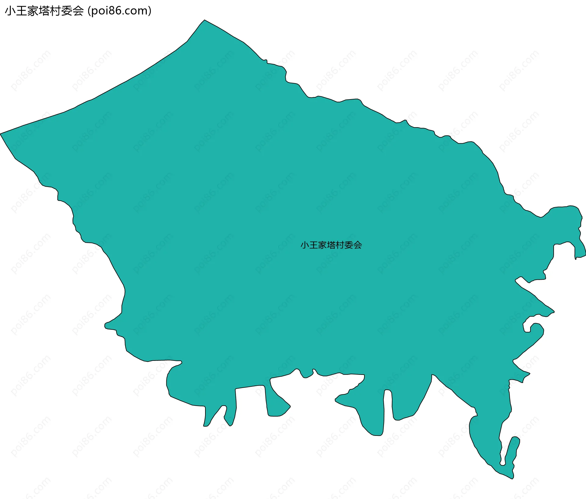 小王家塔村委会边界地图