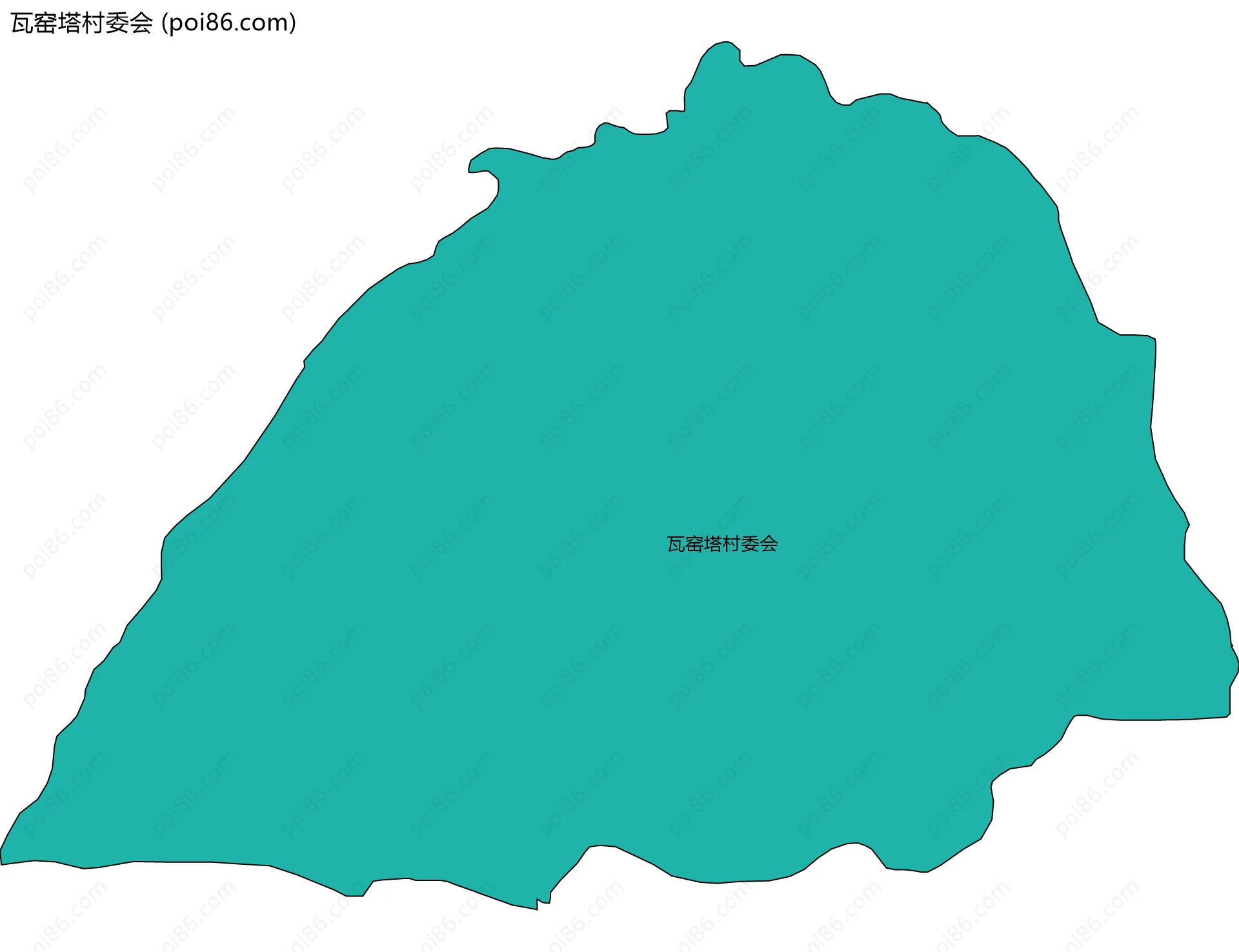 瓦窑塔村委会边界地图