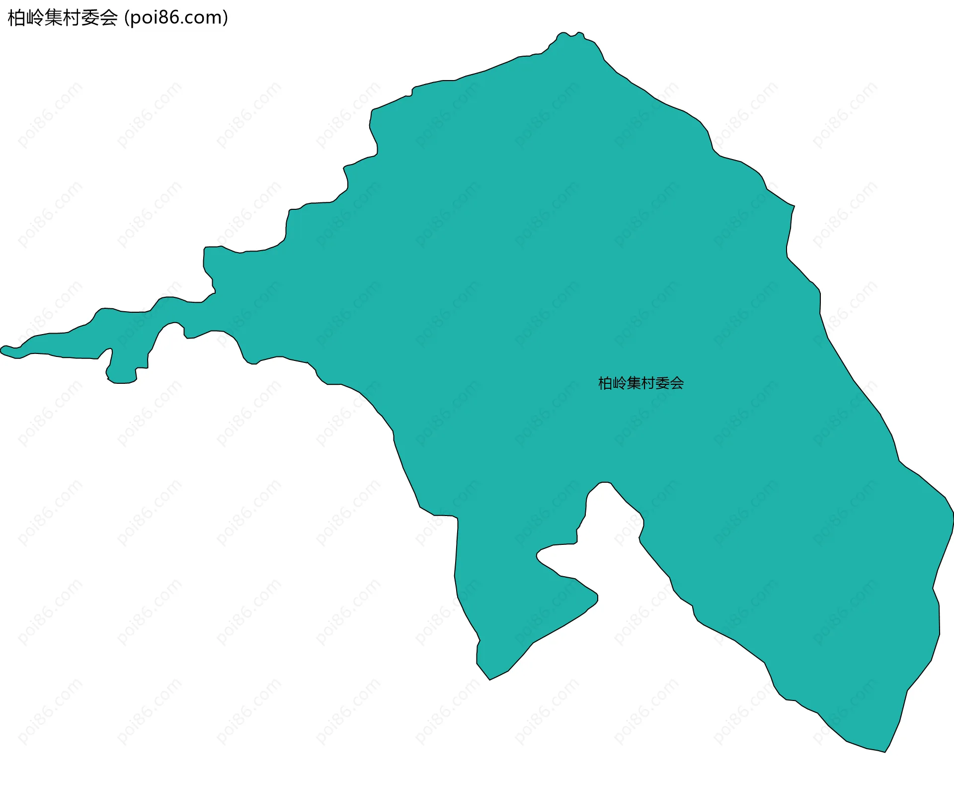 柏岭集村委会边界地图