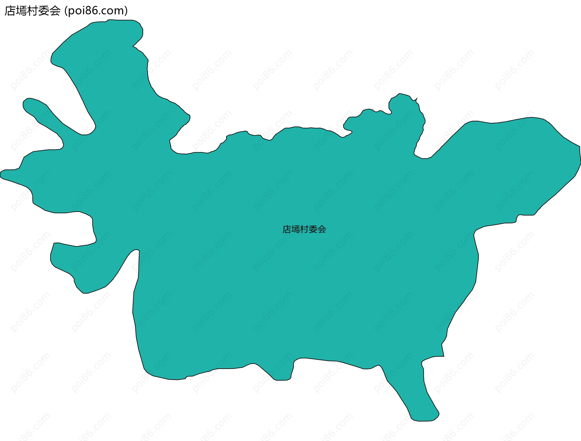 店墕村委会边界地图