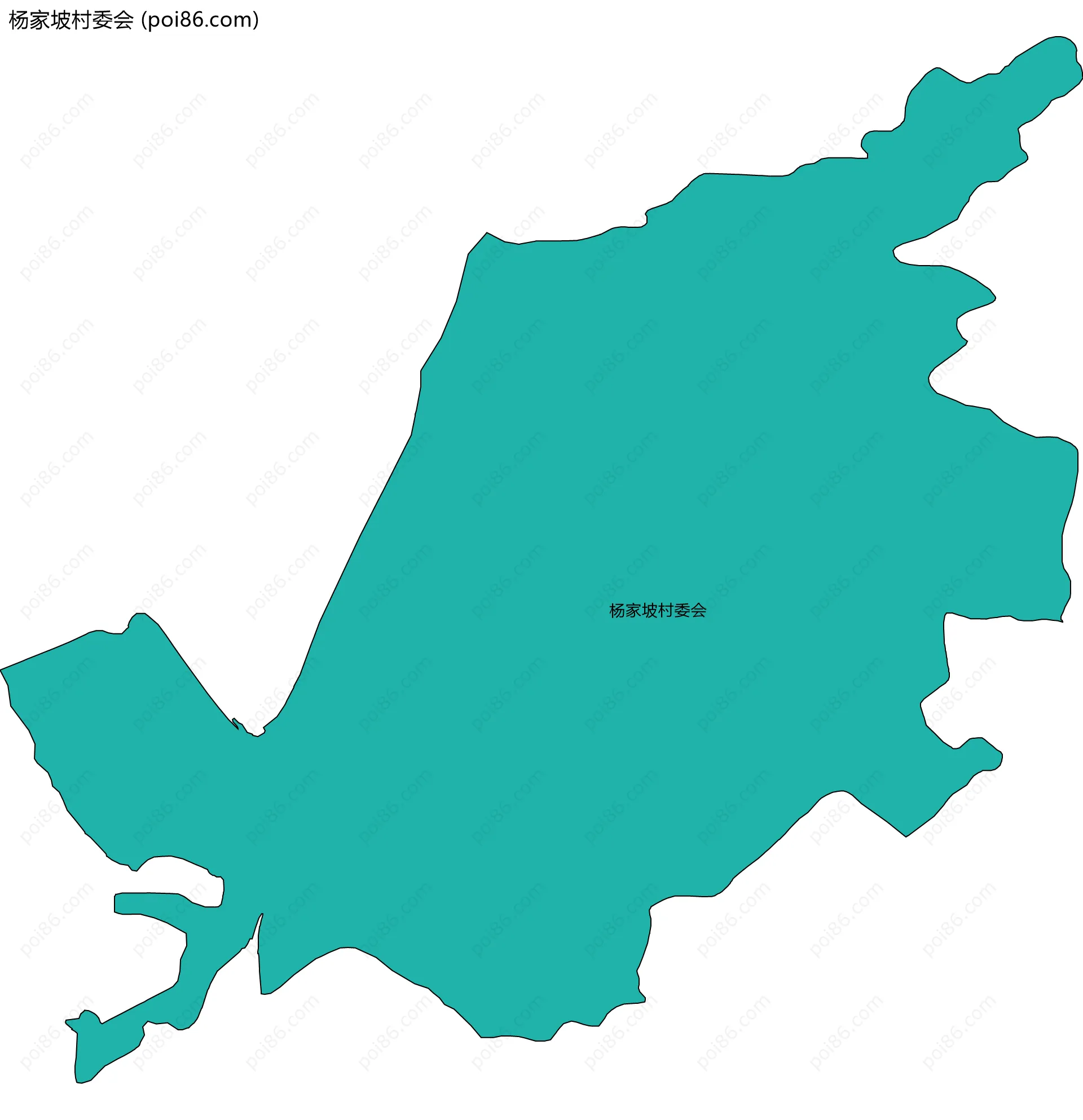 杨家坡村委会边界地图