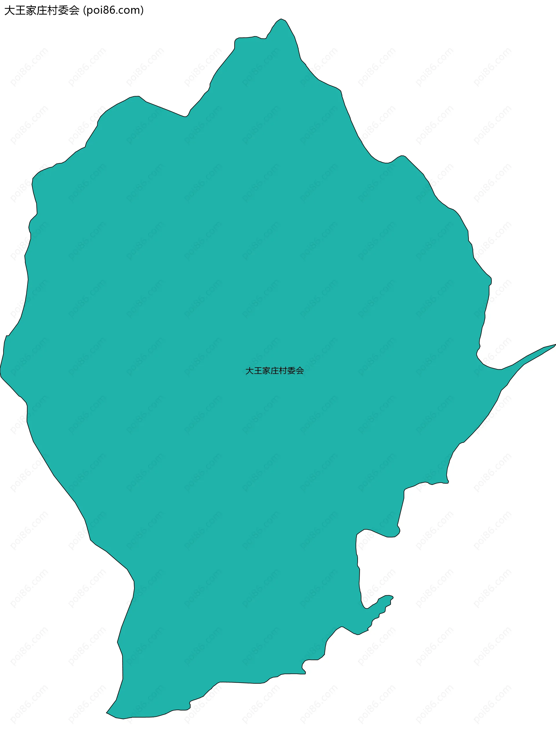 大王家庄村委会边界地图