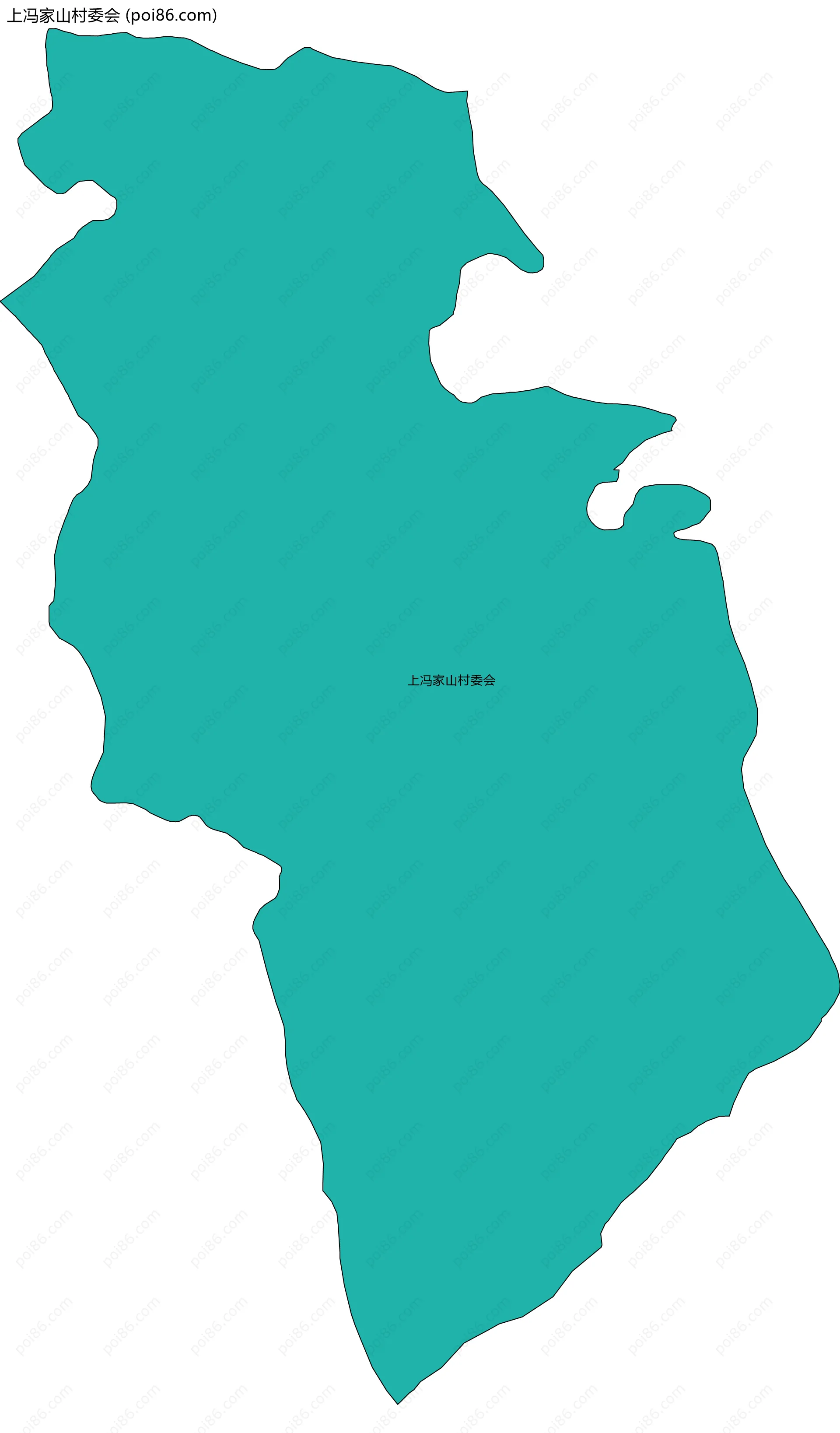 上冯家山村委会边界地图