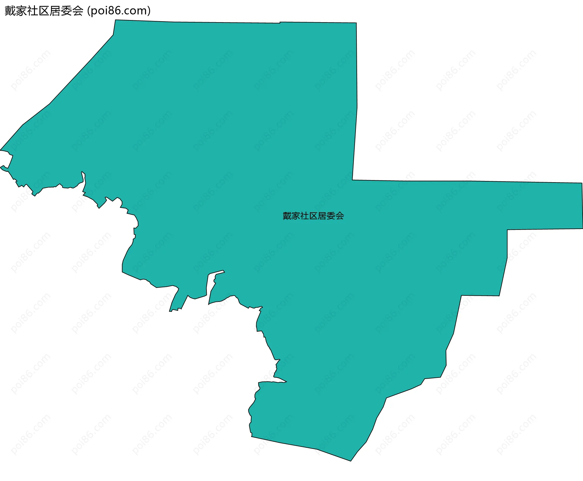 戴家社区居委会边界地图