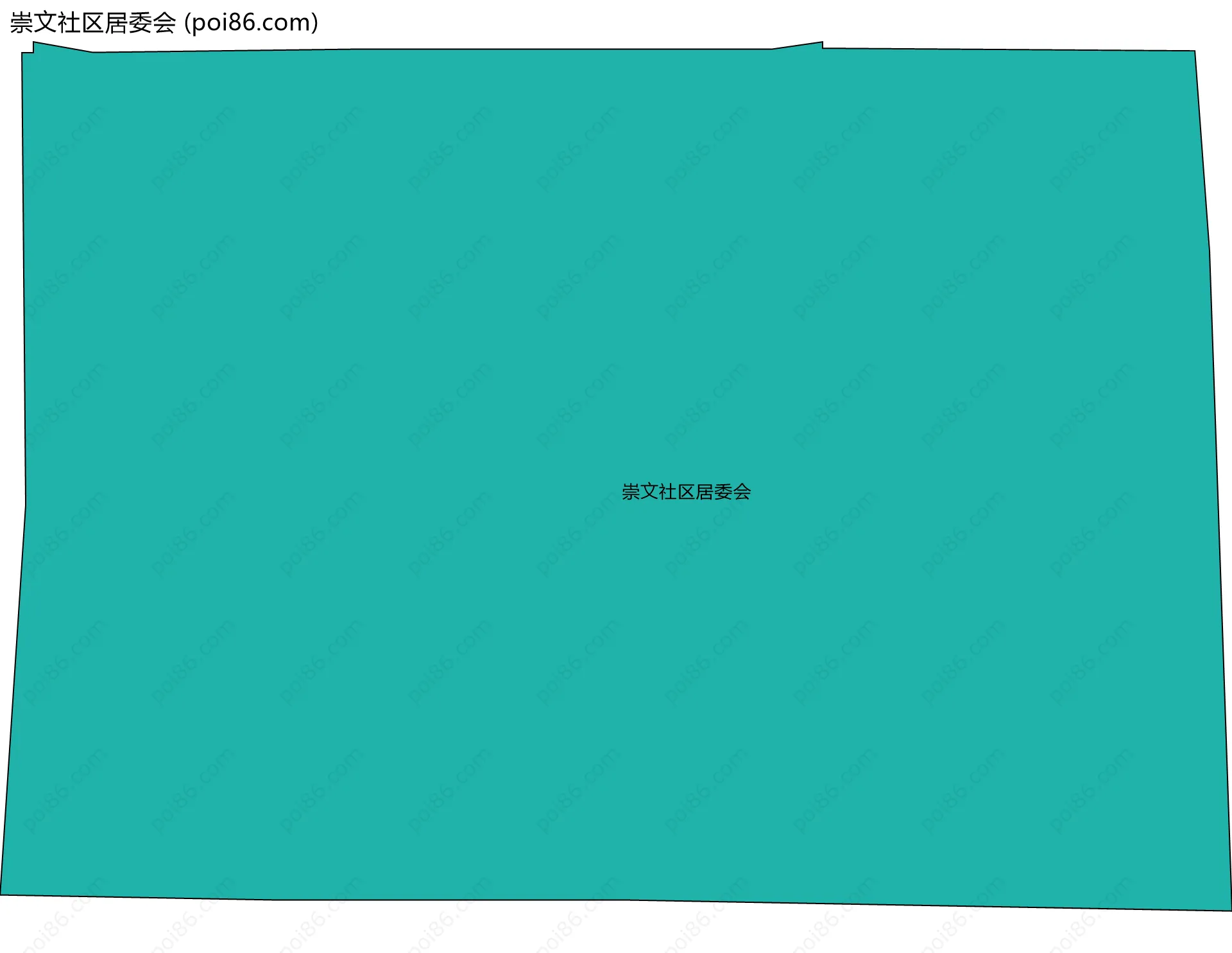 崇文社区居委会边界地图