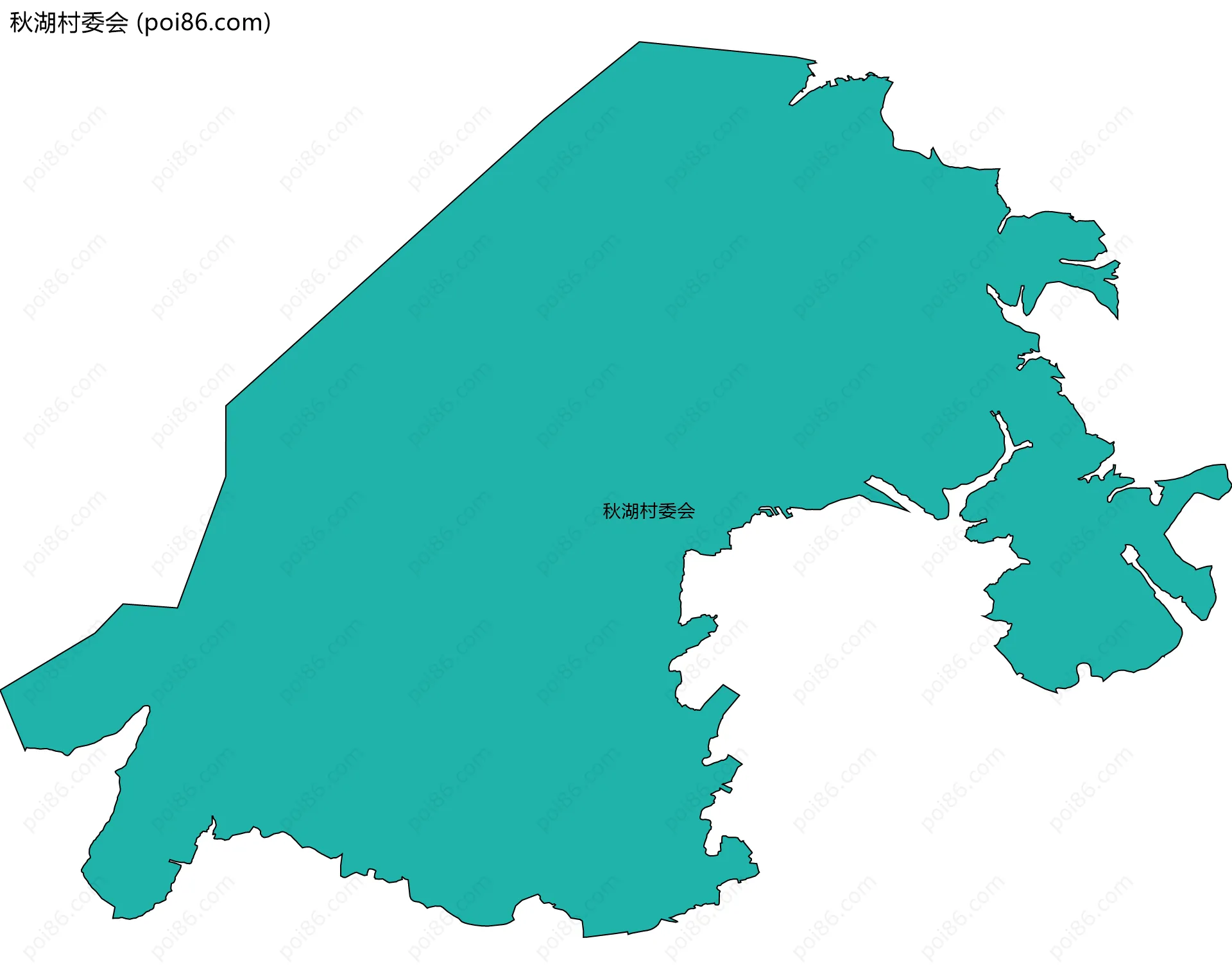 秋湖村委会边界地图