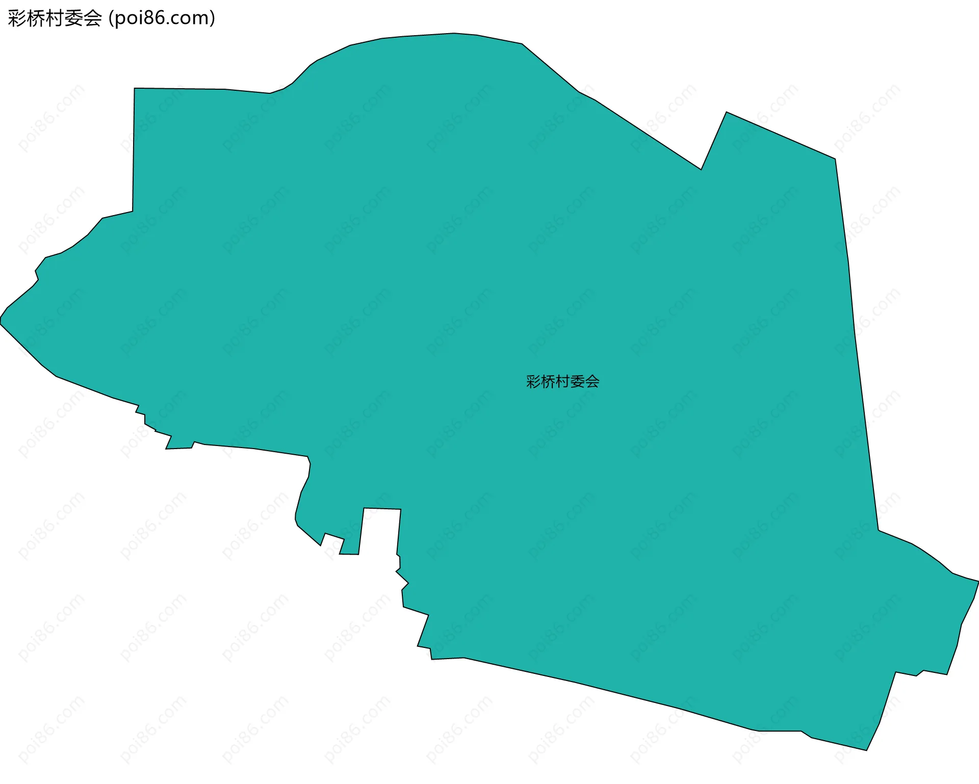 彩桥村委会边界地图