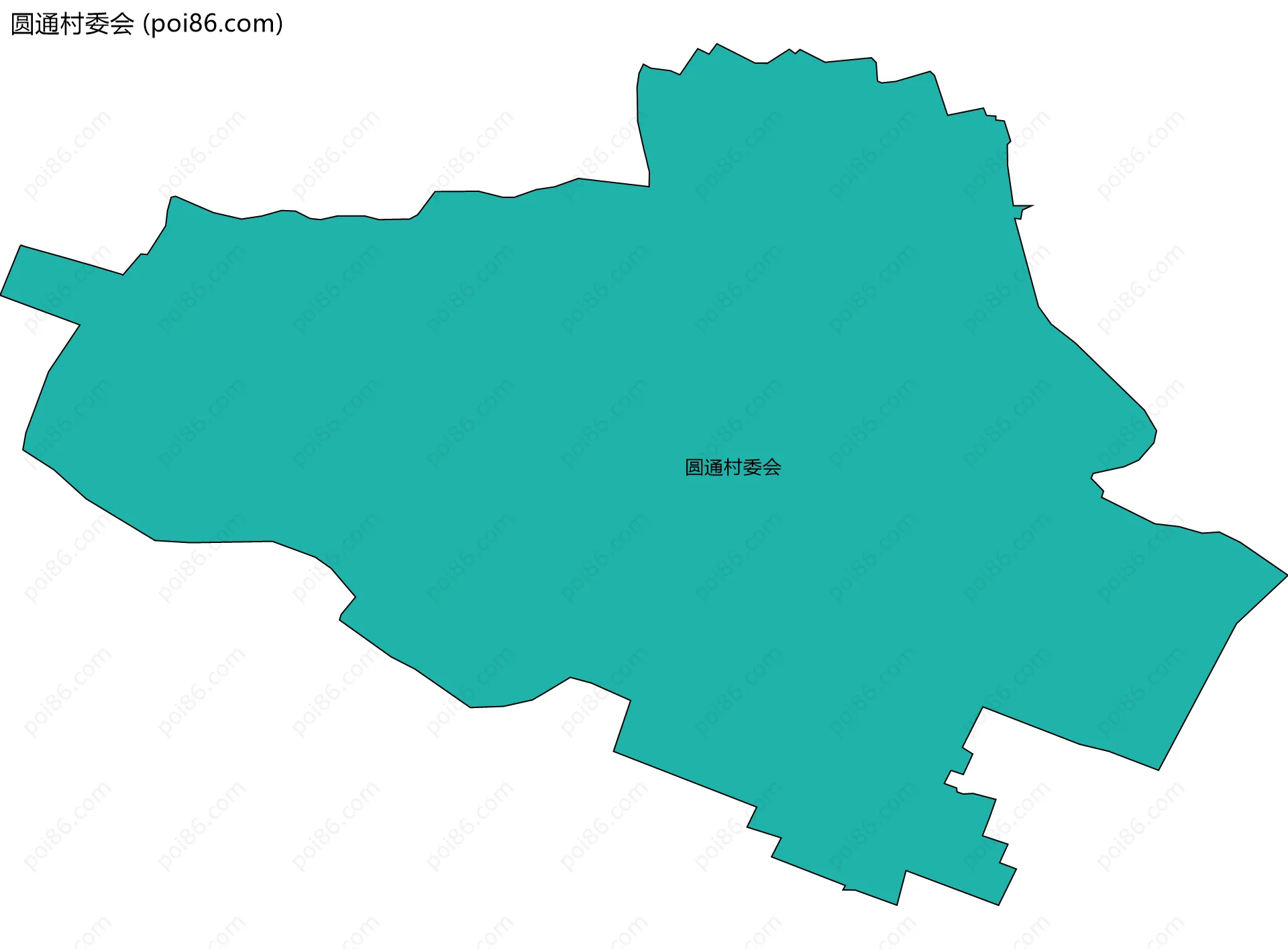 圆通村委会边界地图