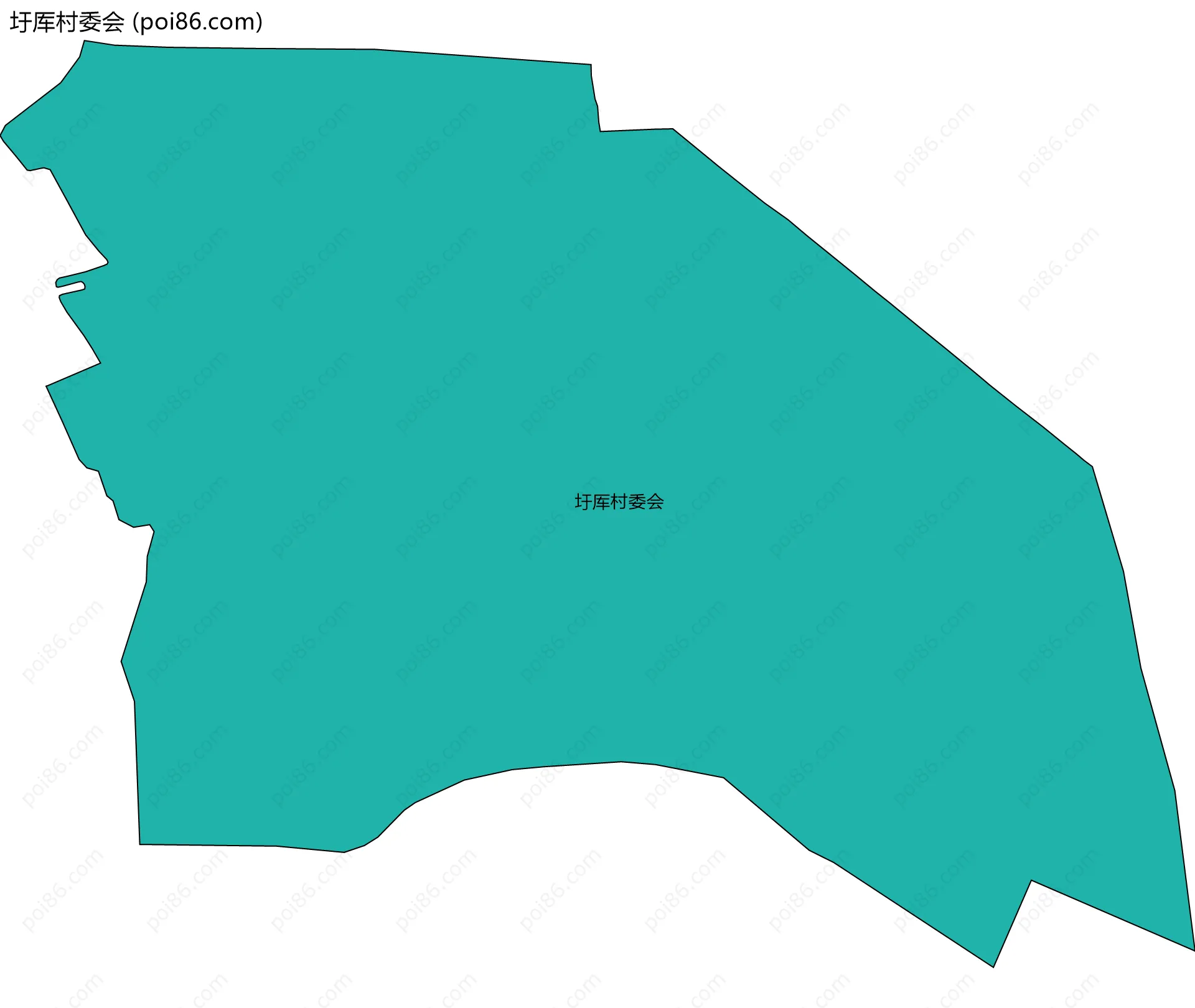 圩厍村委会边界地图
