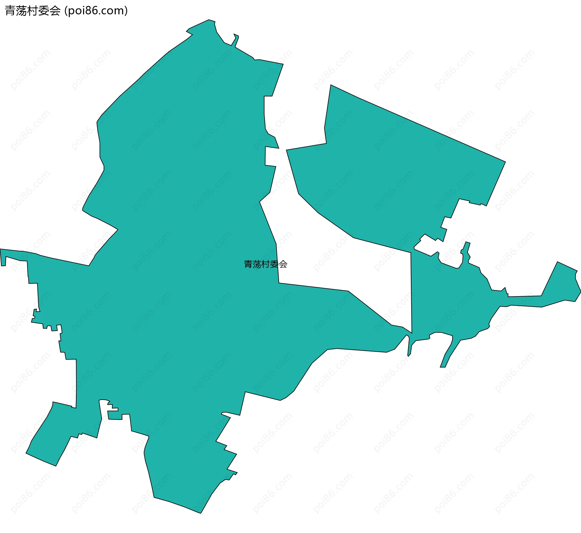 青荡村委会边界地图