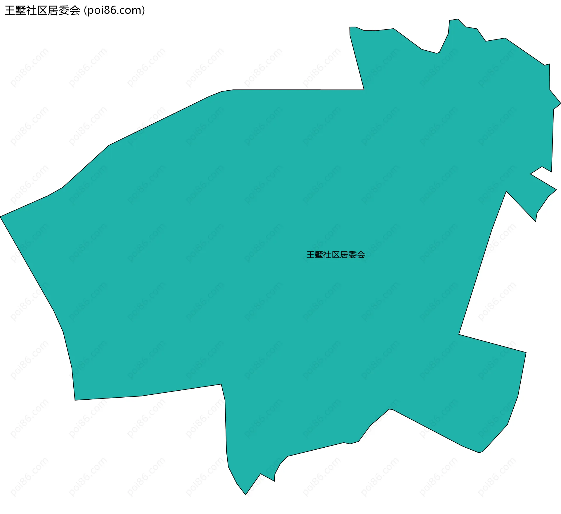 王墅社区居委会边界地图