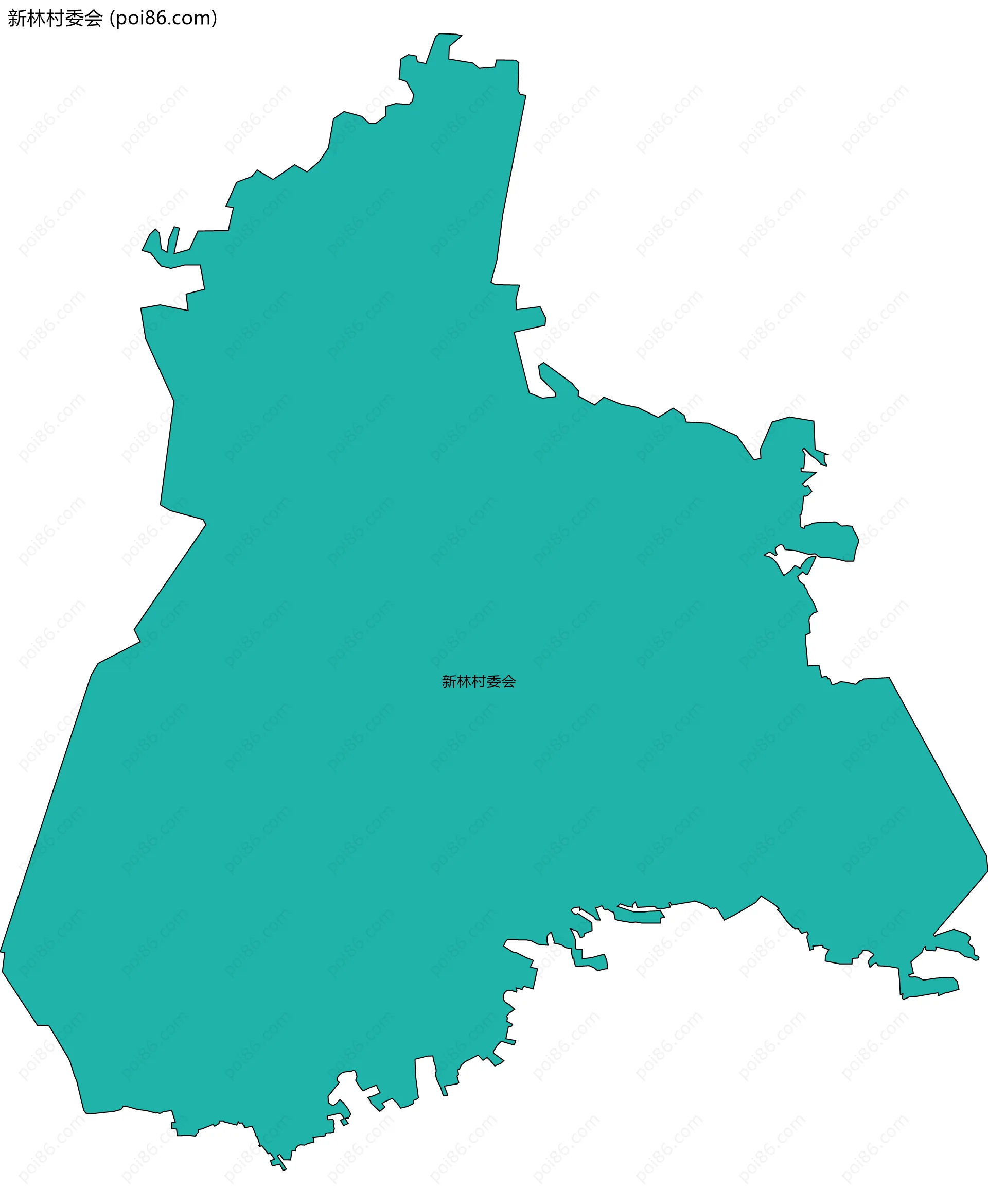 新林村委会边界地图