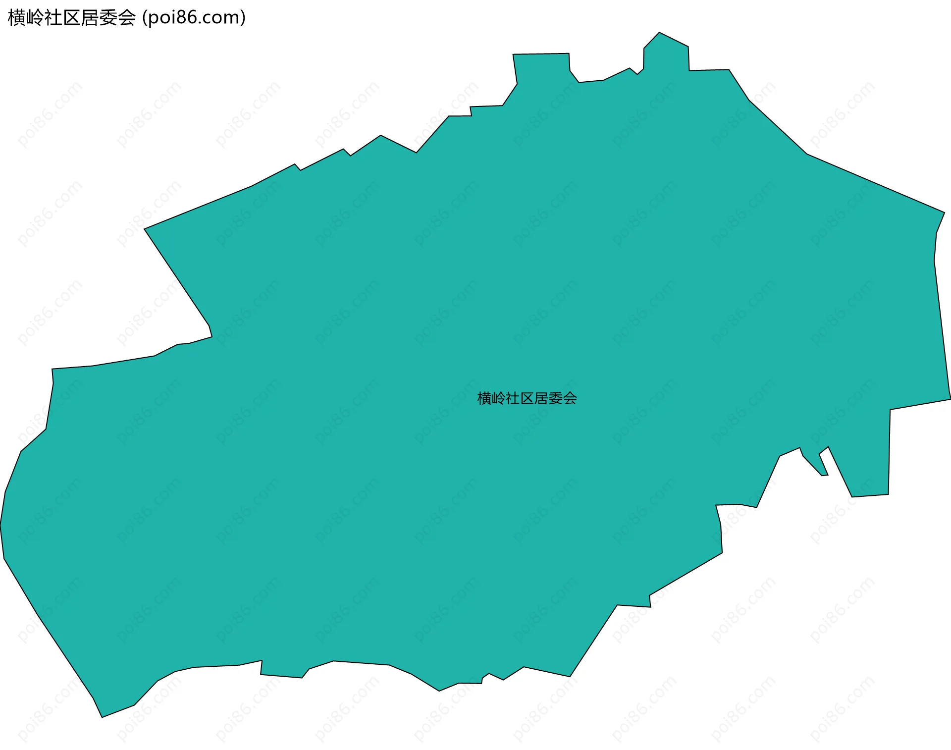 横岭社区居委会边界地图