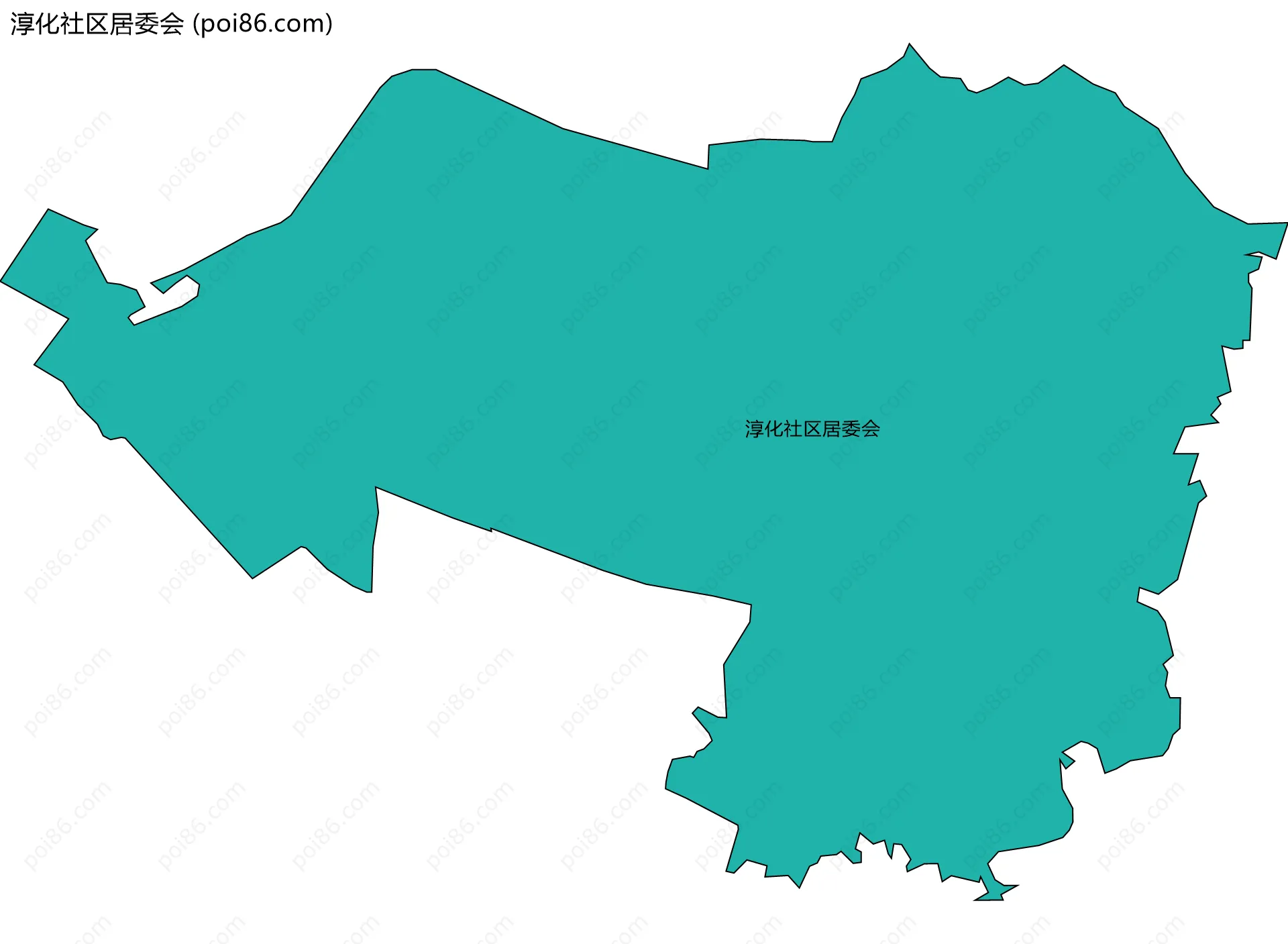 淳化社区居委会边界地图