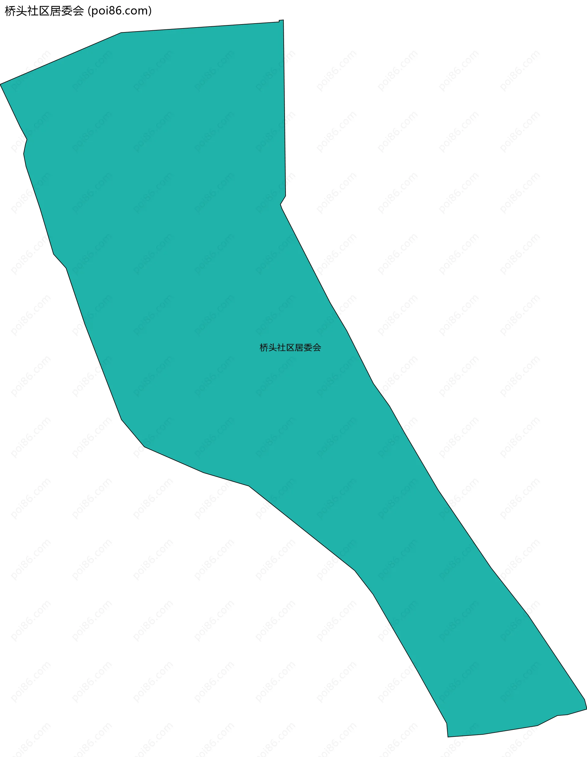 桥头社区居委会边界地图