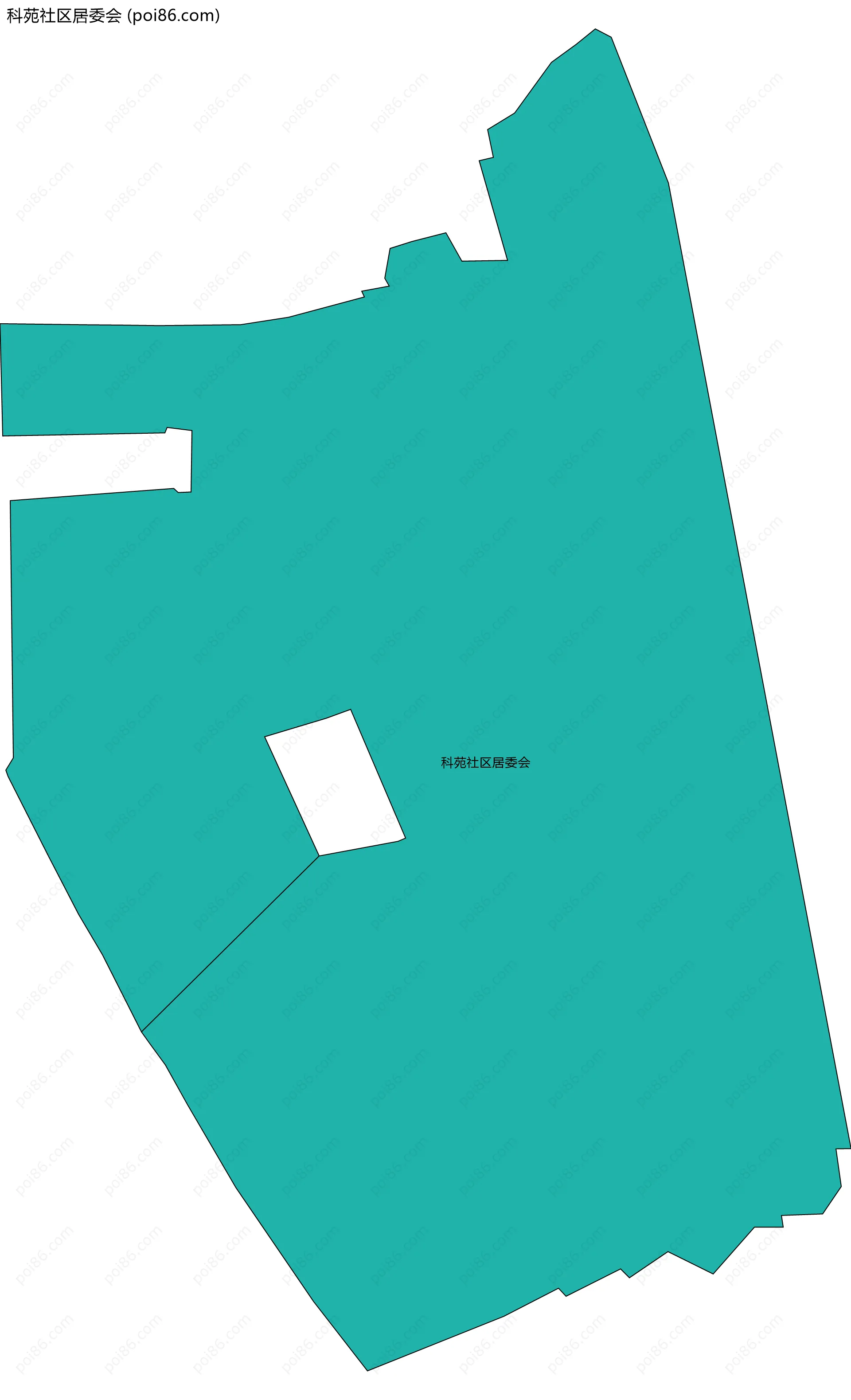 科苑社区居委会边界地图