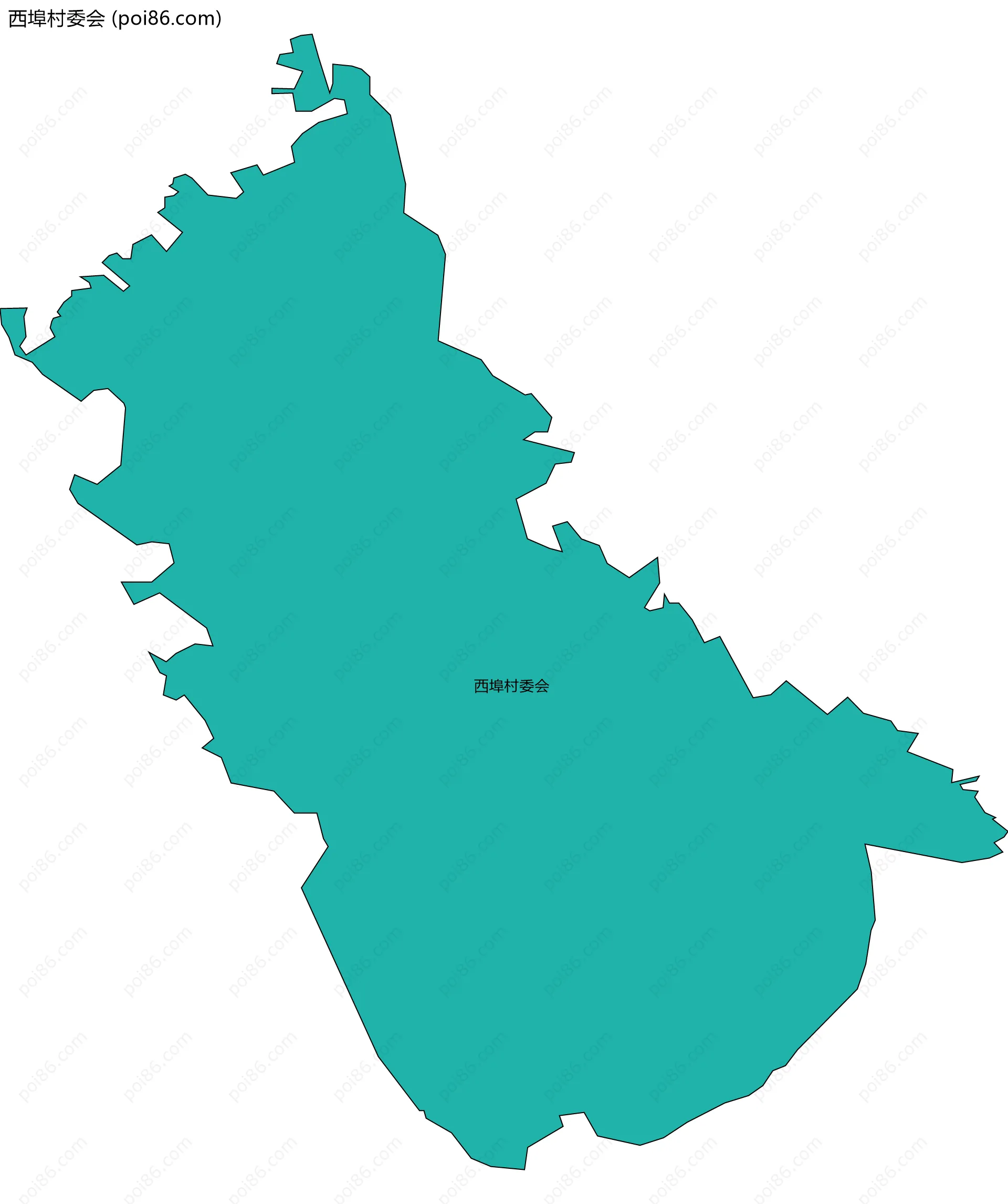 西埠村委会边界地图