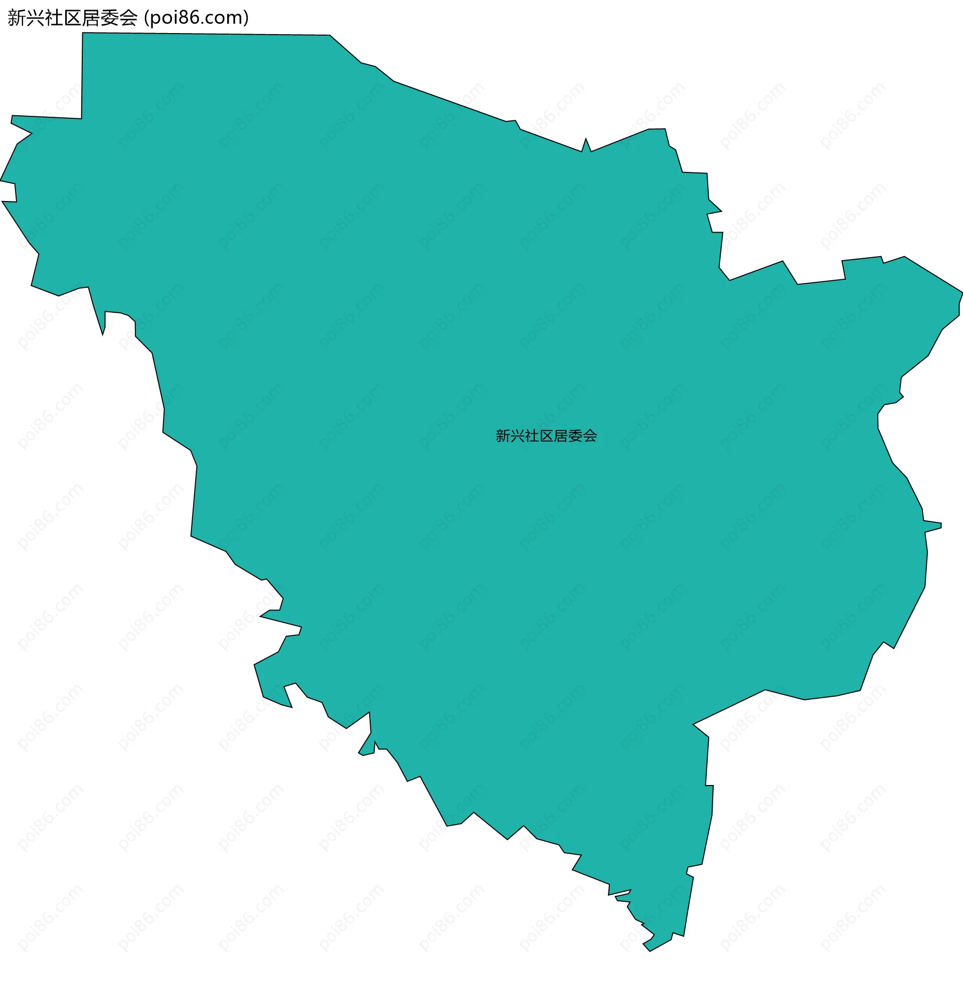 新兴社区居委会边界地图