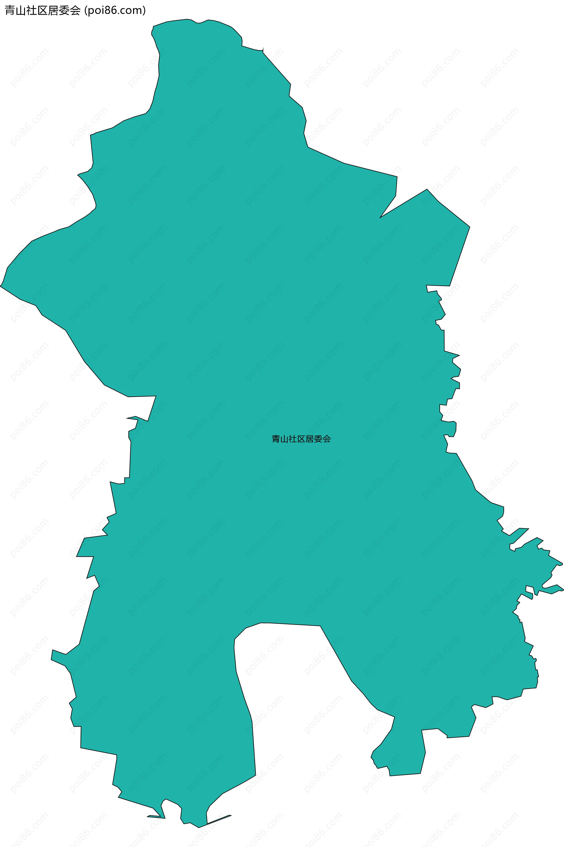 青山社区居委会边界地图