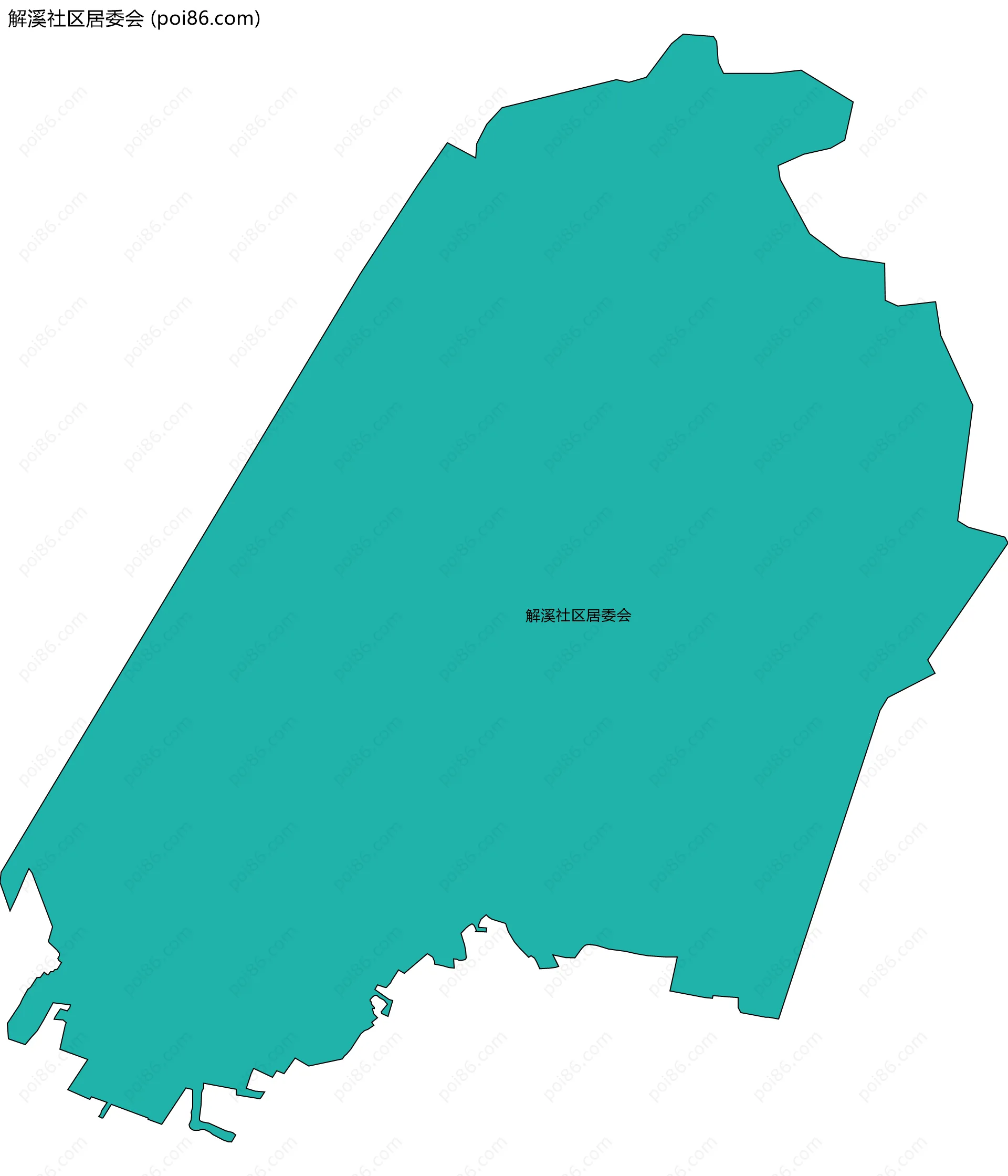 解溪社区居委会边界地图