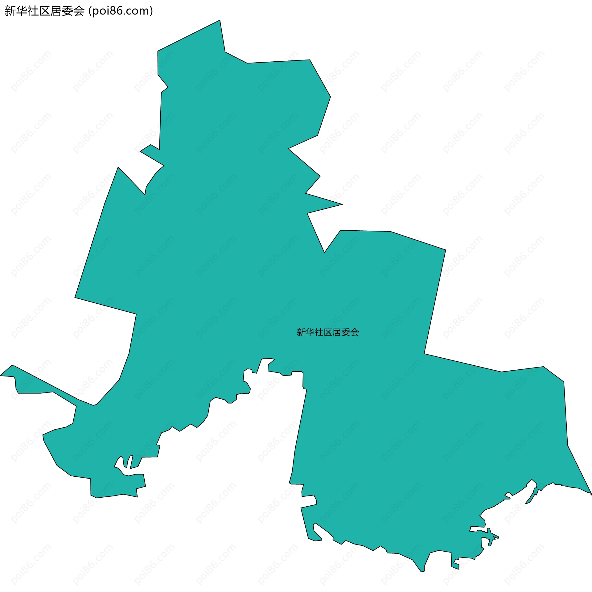 新华社区居委会边界地图