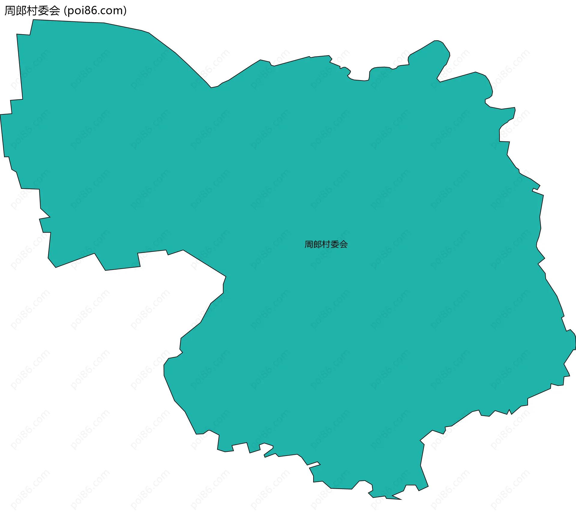 周郎村委会边界地图