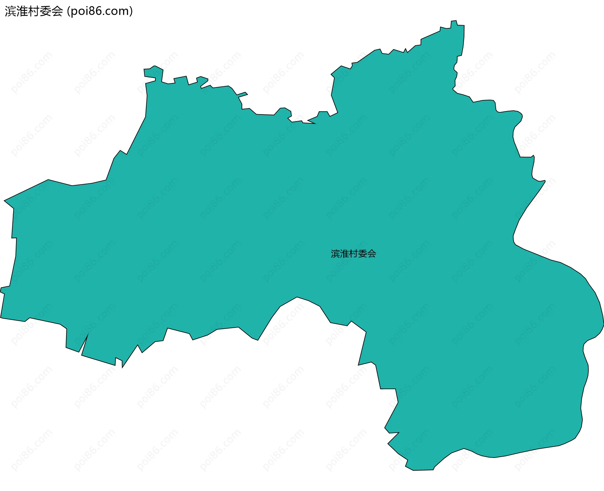 滨淮村委会边界地图