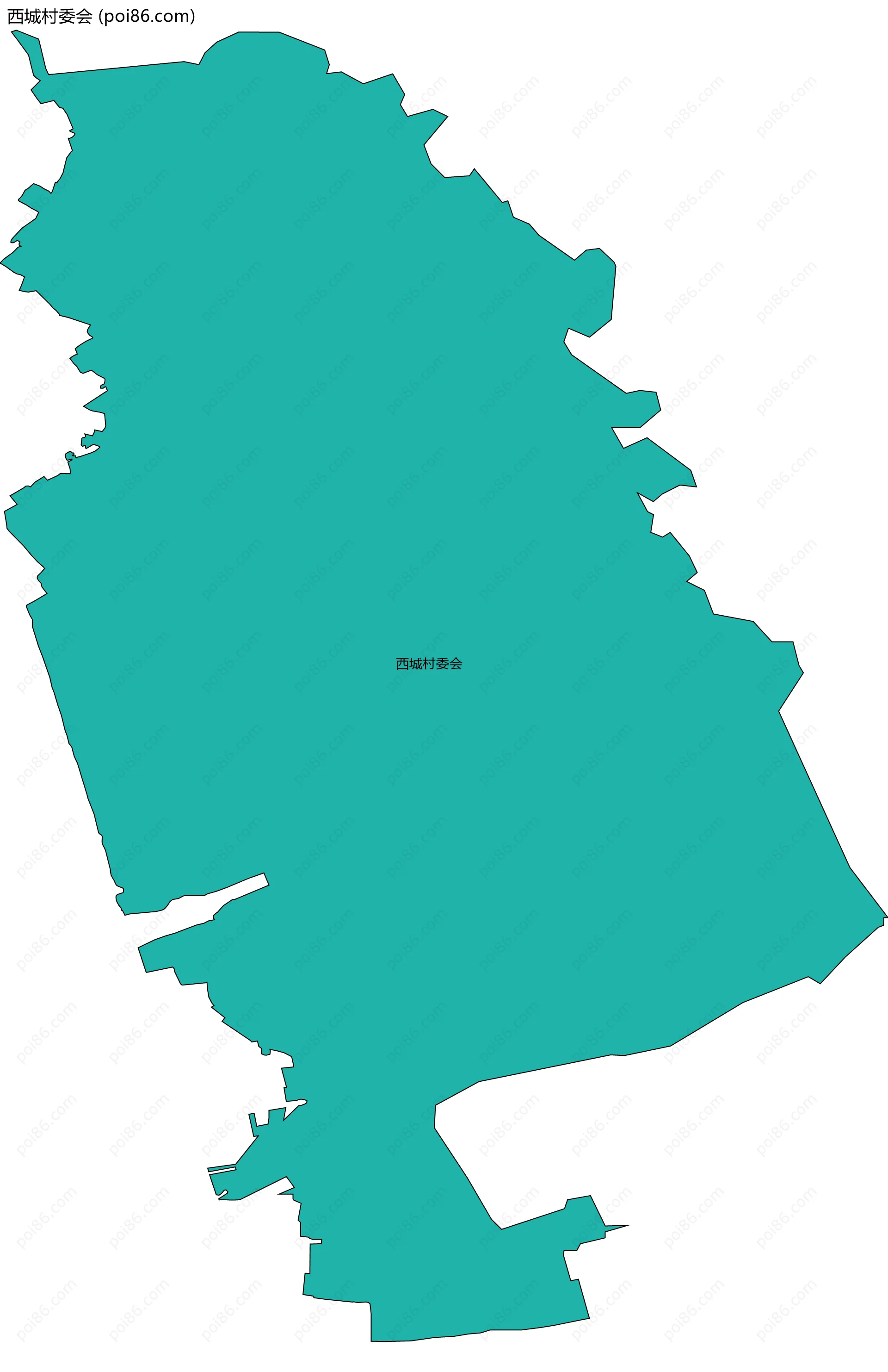 西城村委会边界地图