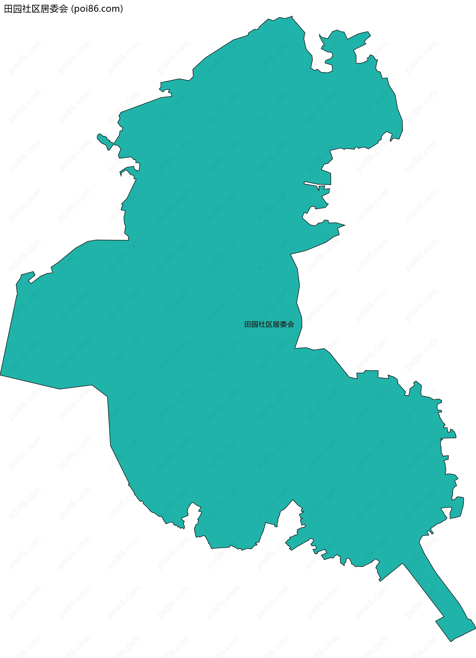 田园社区居委会边界地图