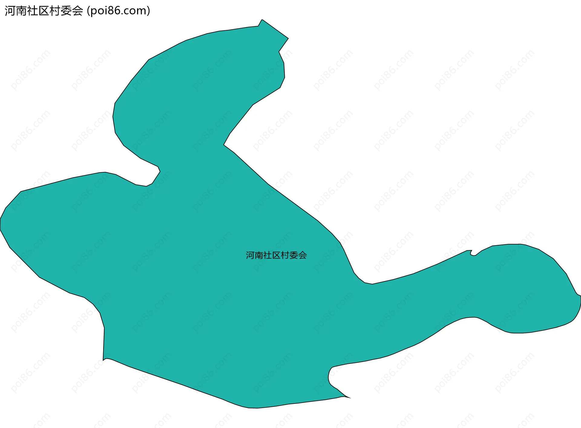 河南社区村委会边界地图