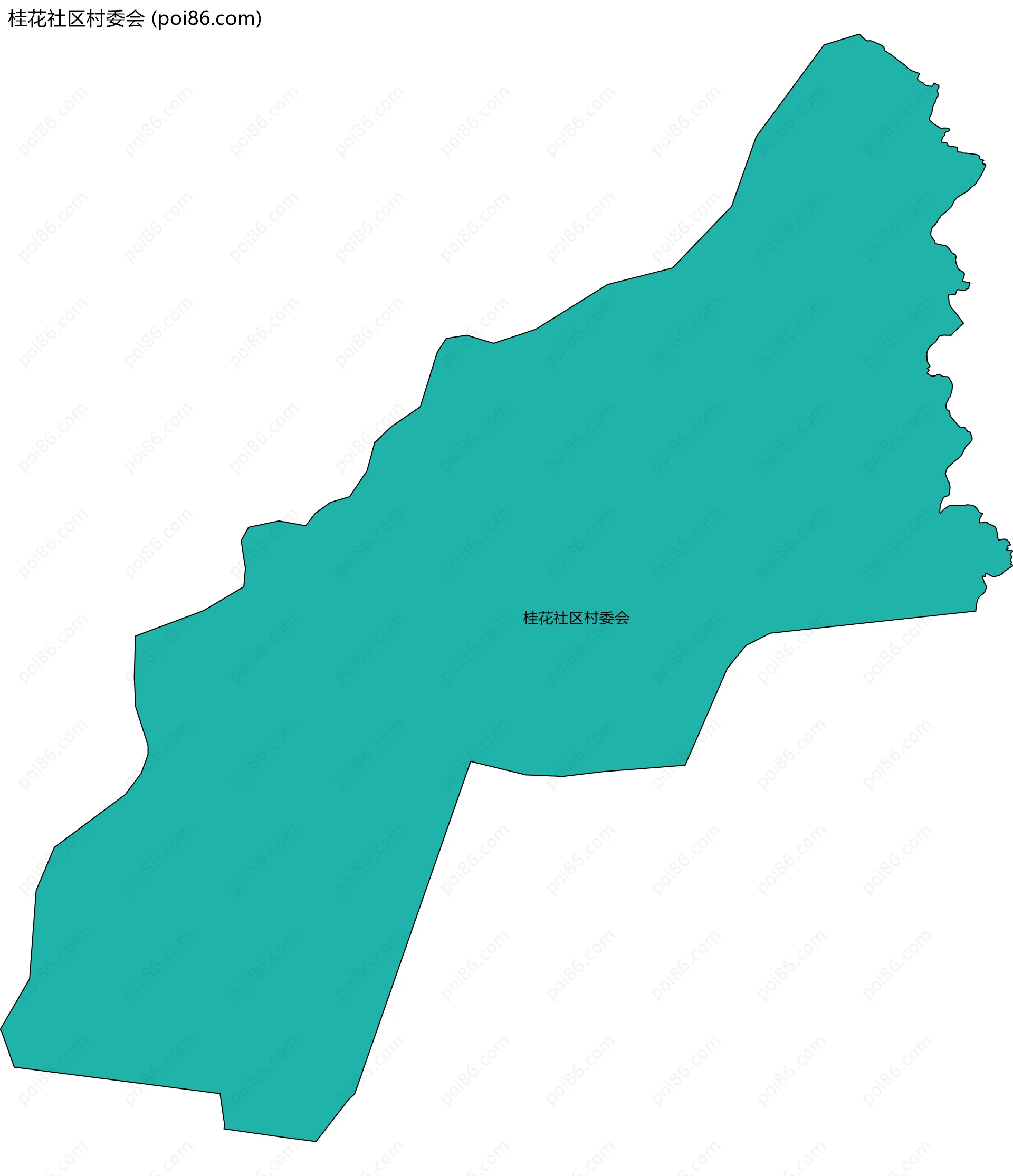 桂花社区村委会边界地图
