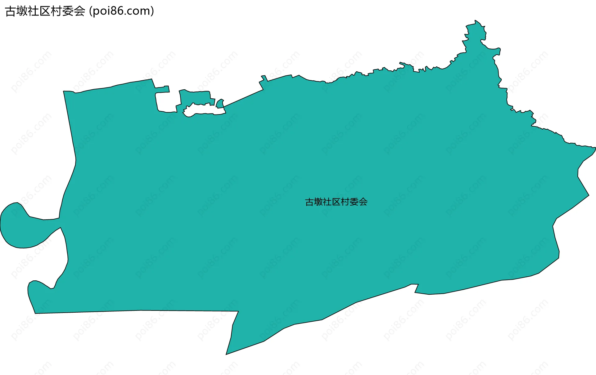 古墩社区村委会边界地图