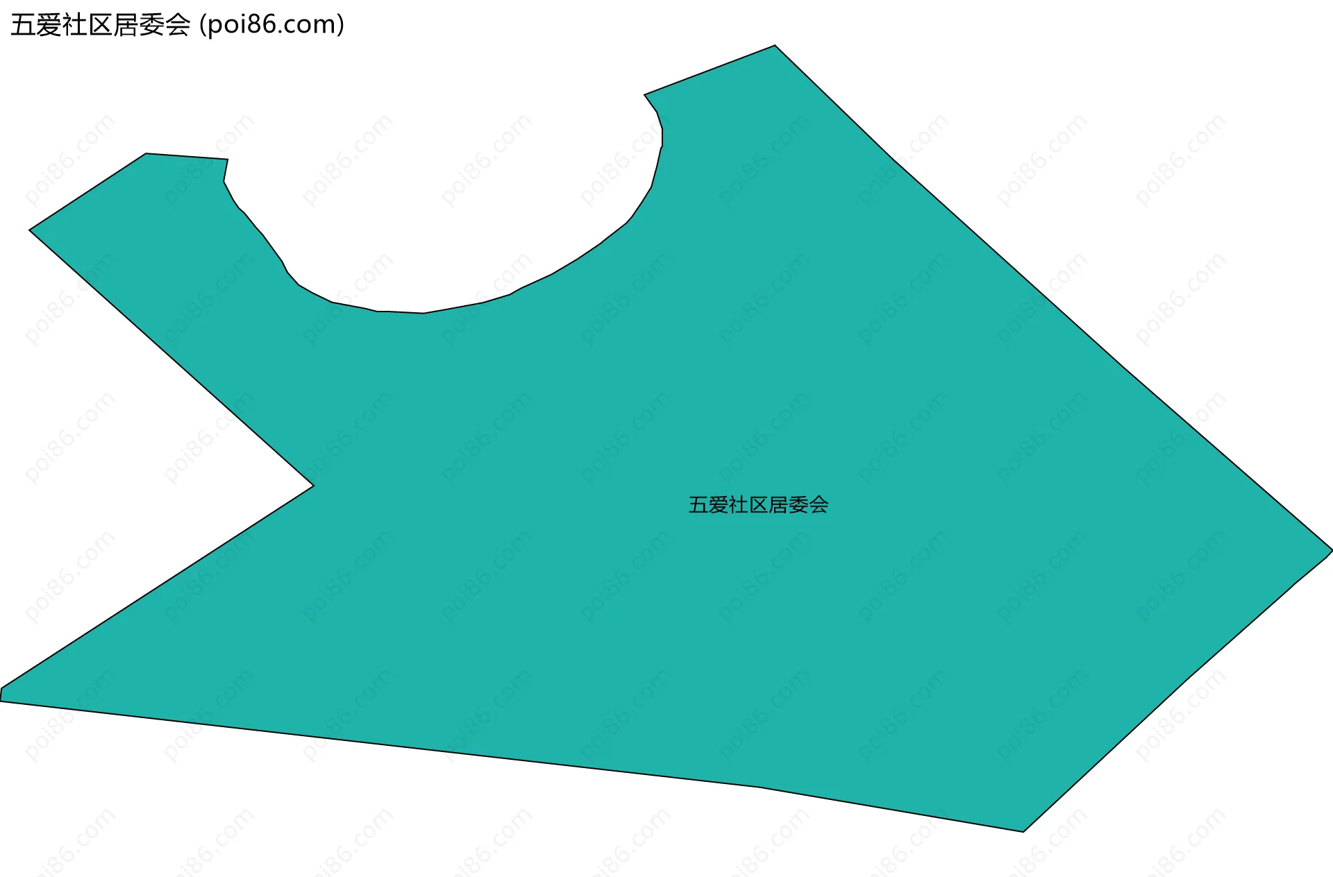 五爱社区居委会边界地图