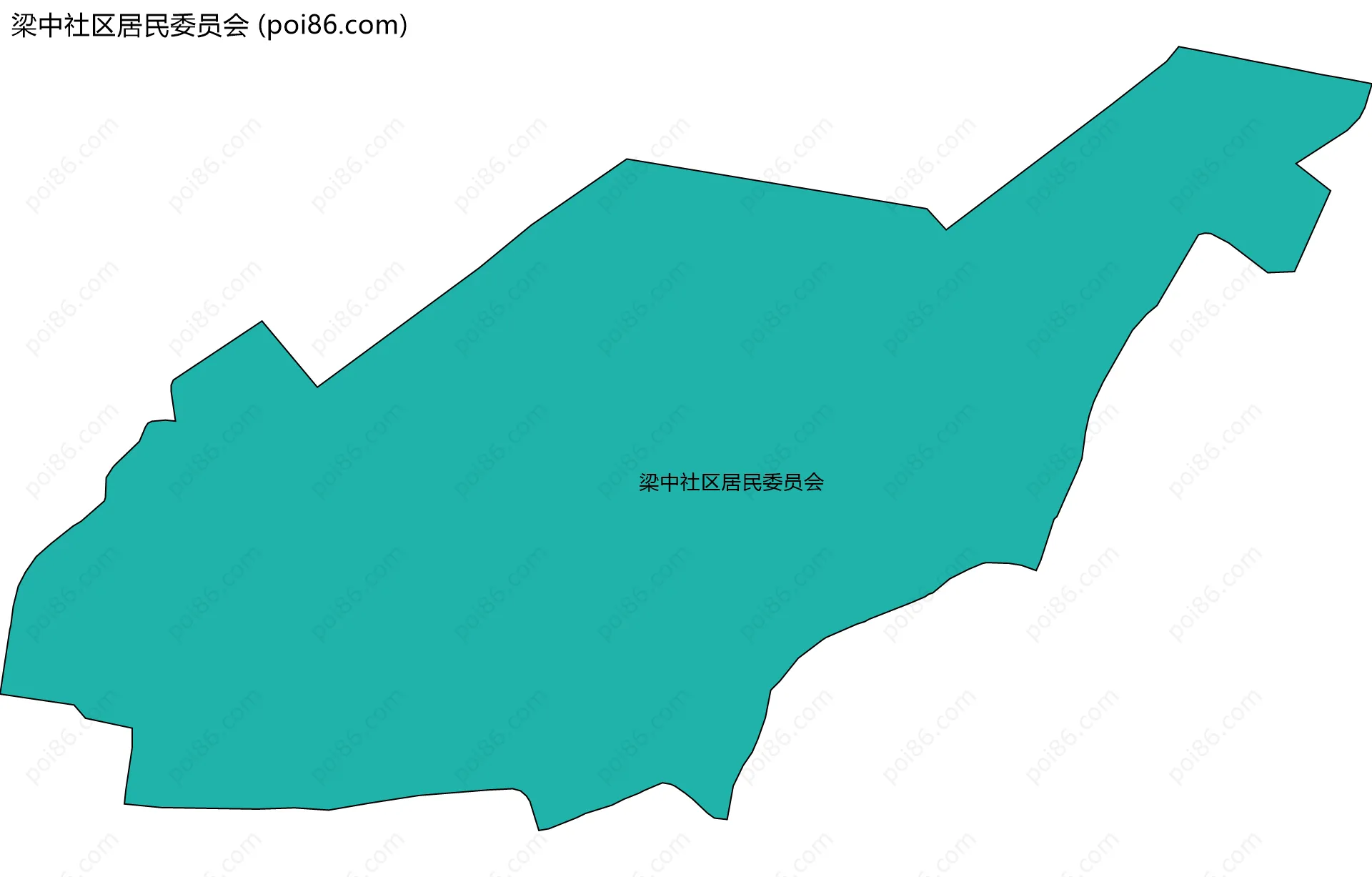 梁中社区居民委员会边界地图